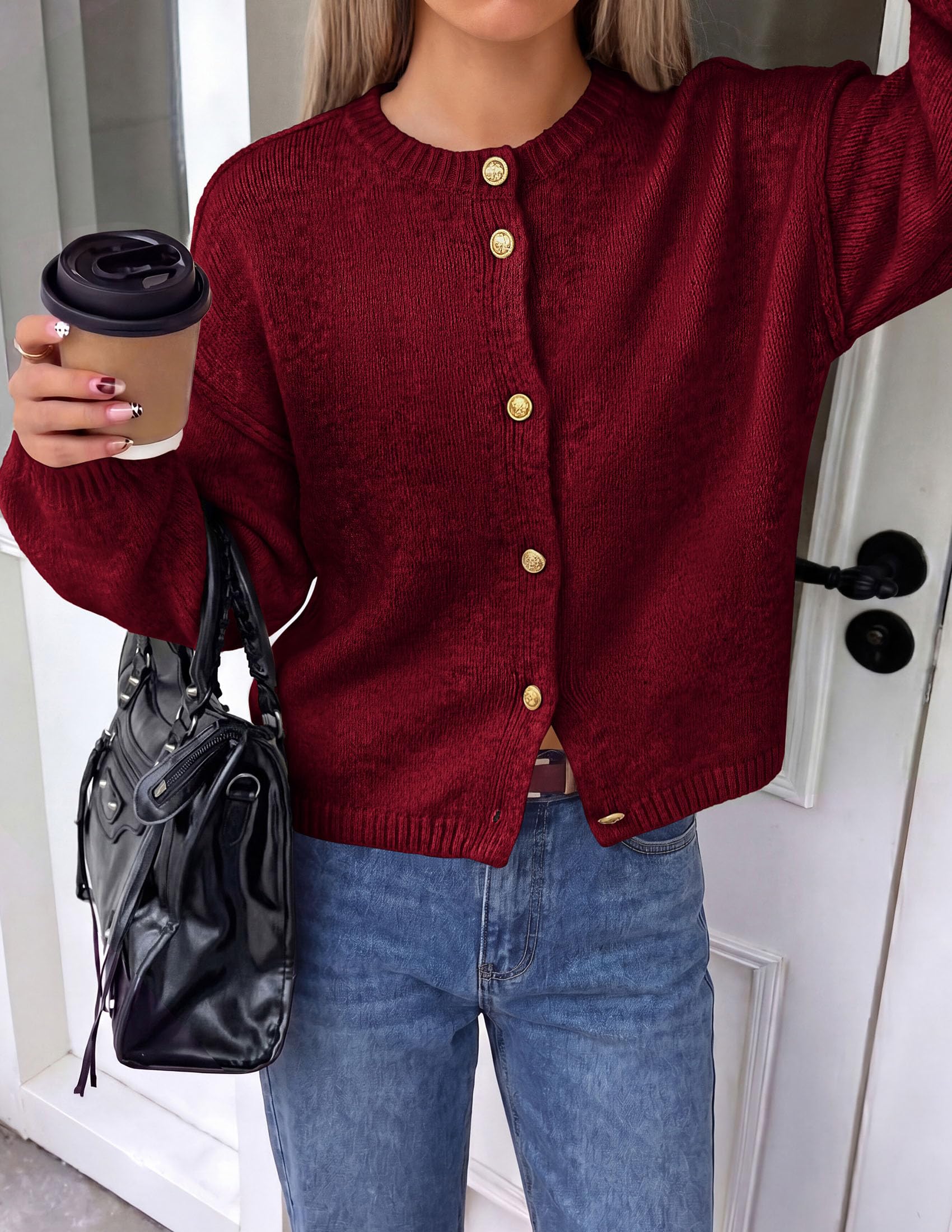 Women's Oversized Cardigan Sweaters Chunky Knit Fall Outfits