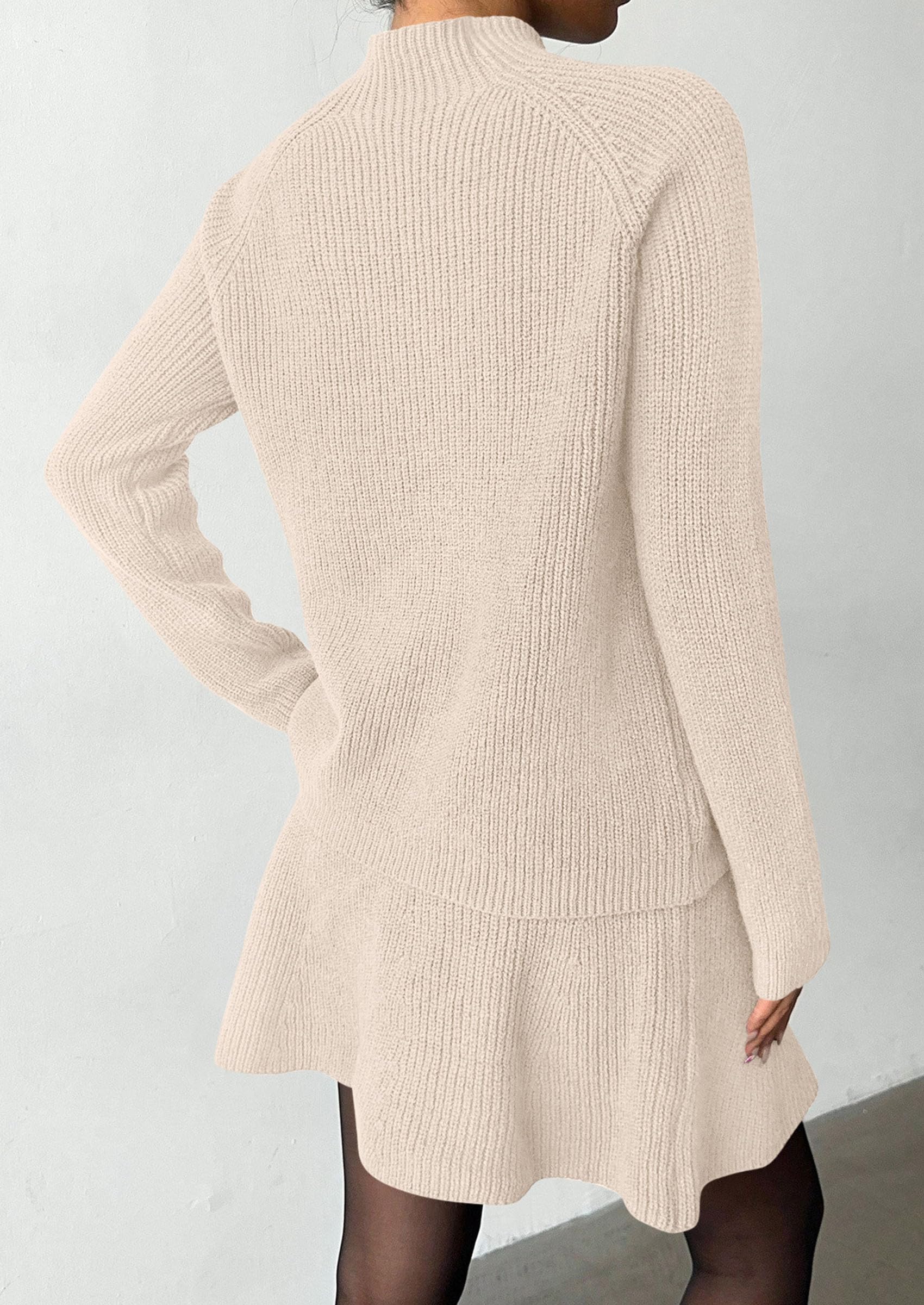 Women's Fall 2 Piece Outfits Matching Sweater Skirt Sets