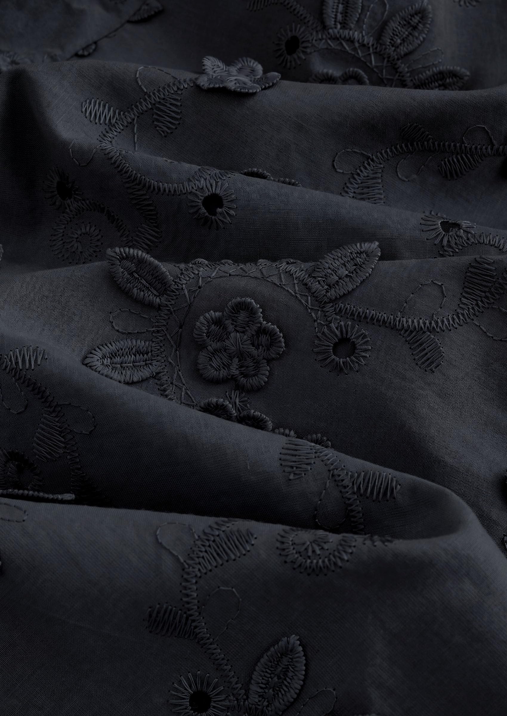 Women's Floral Embroidered Button Down Shirts Work Blouses