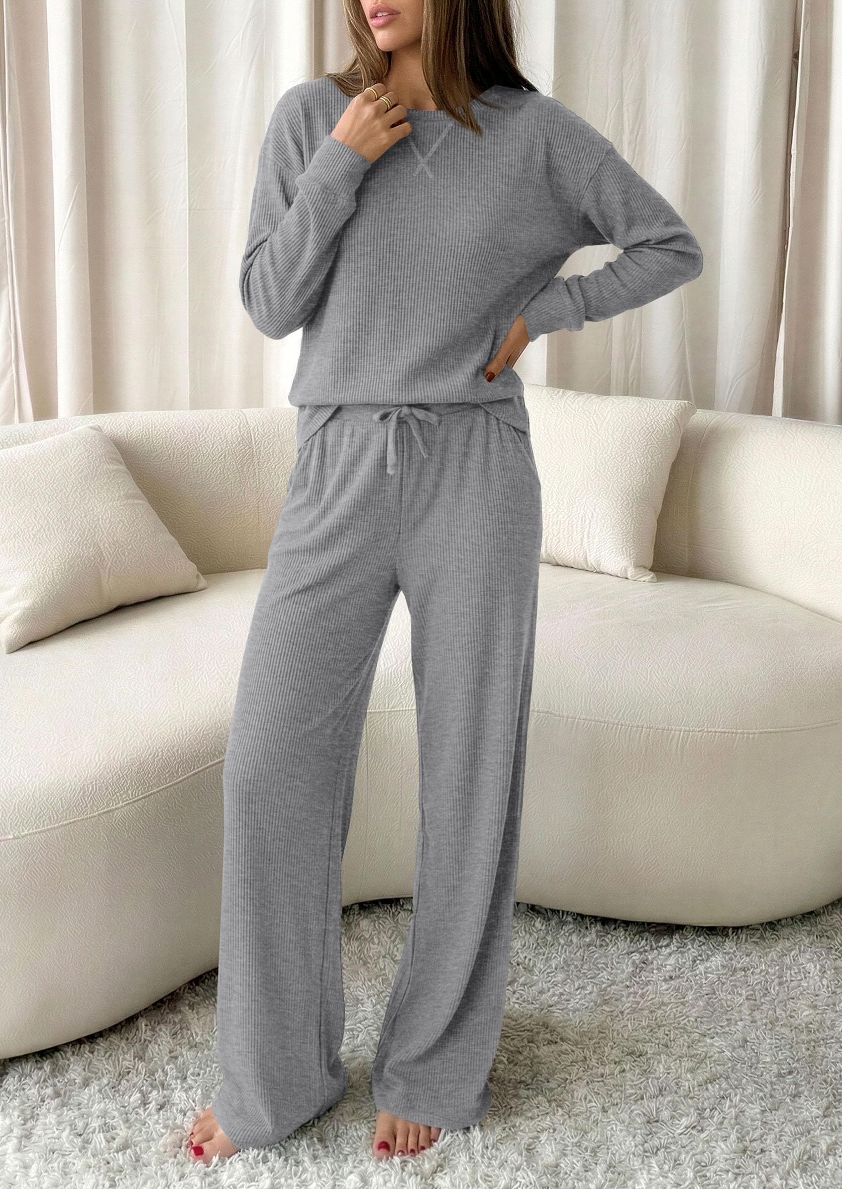 Women Matching Lounge Sets Fall 2 Piece Airport Travel Outfit