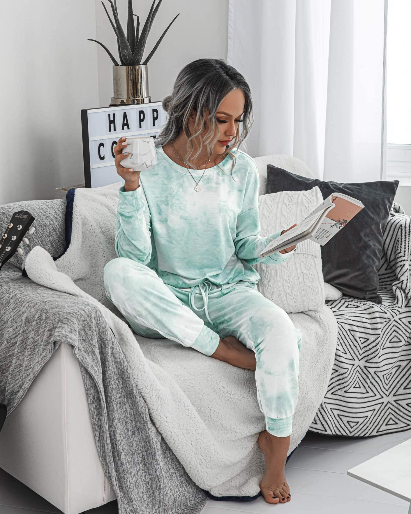 Women's Pajama Sets Casual 2 Piece Fall Matching Lounge Set