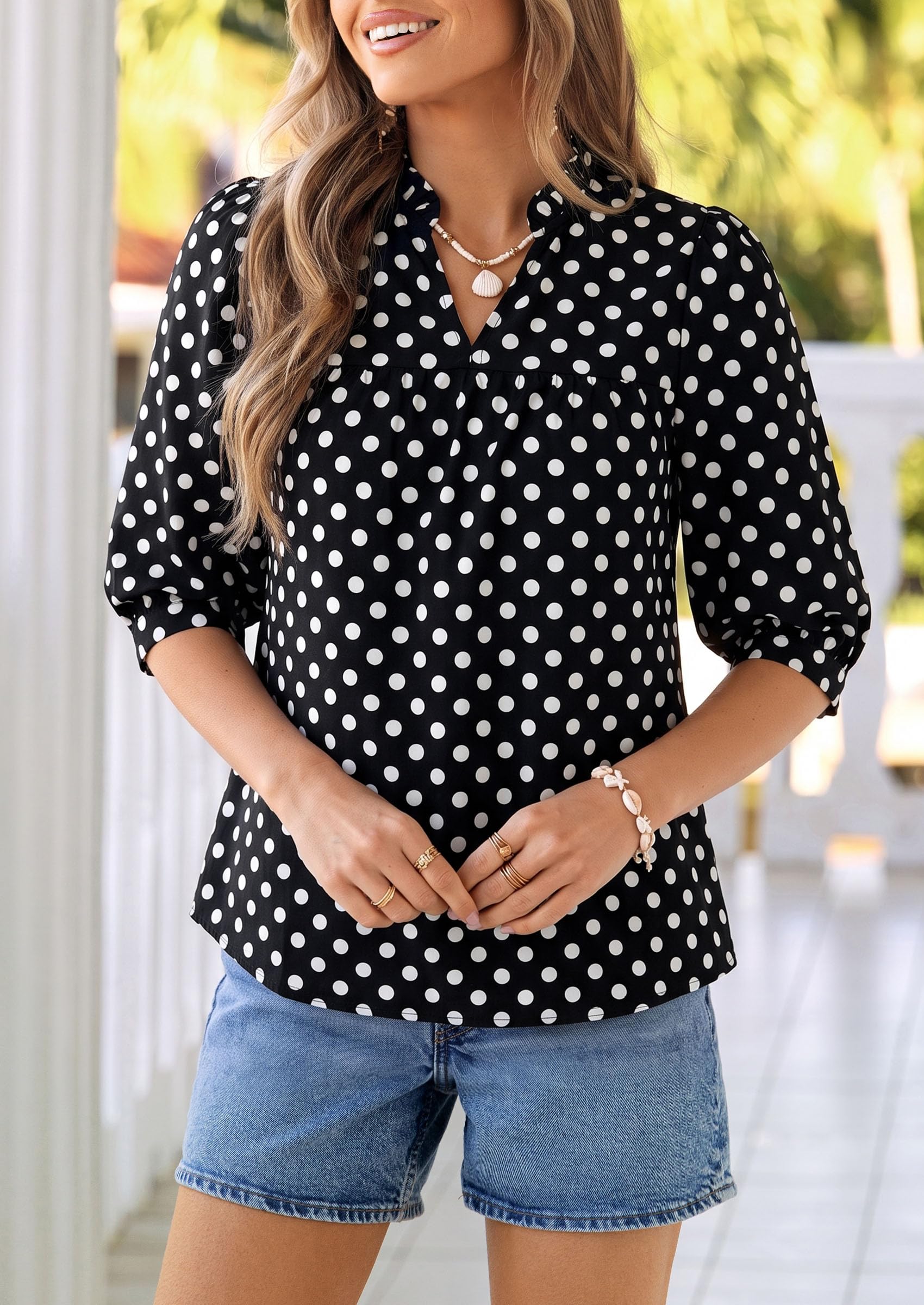 Women's Summer Floral Boho Dressy Casual Tops
