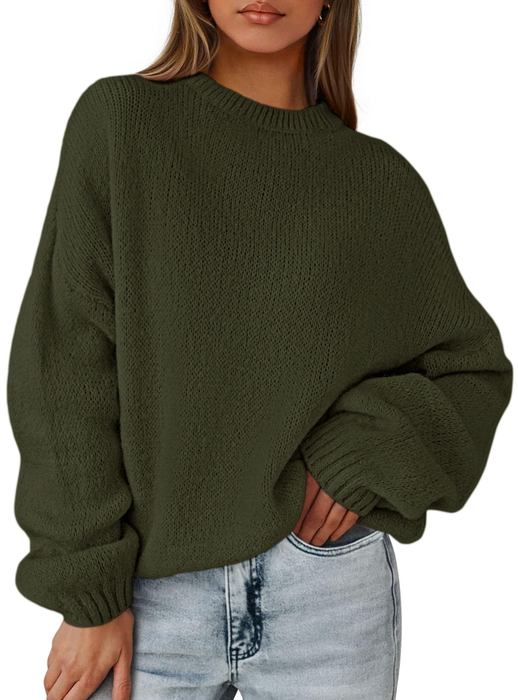 Women's Fall Oversized Holiday Sweaters (Army Green,M)