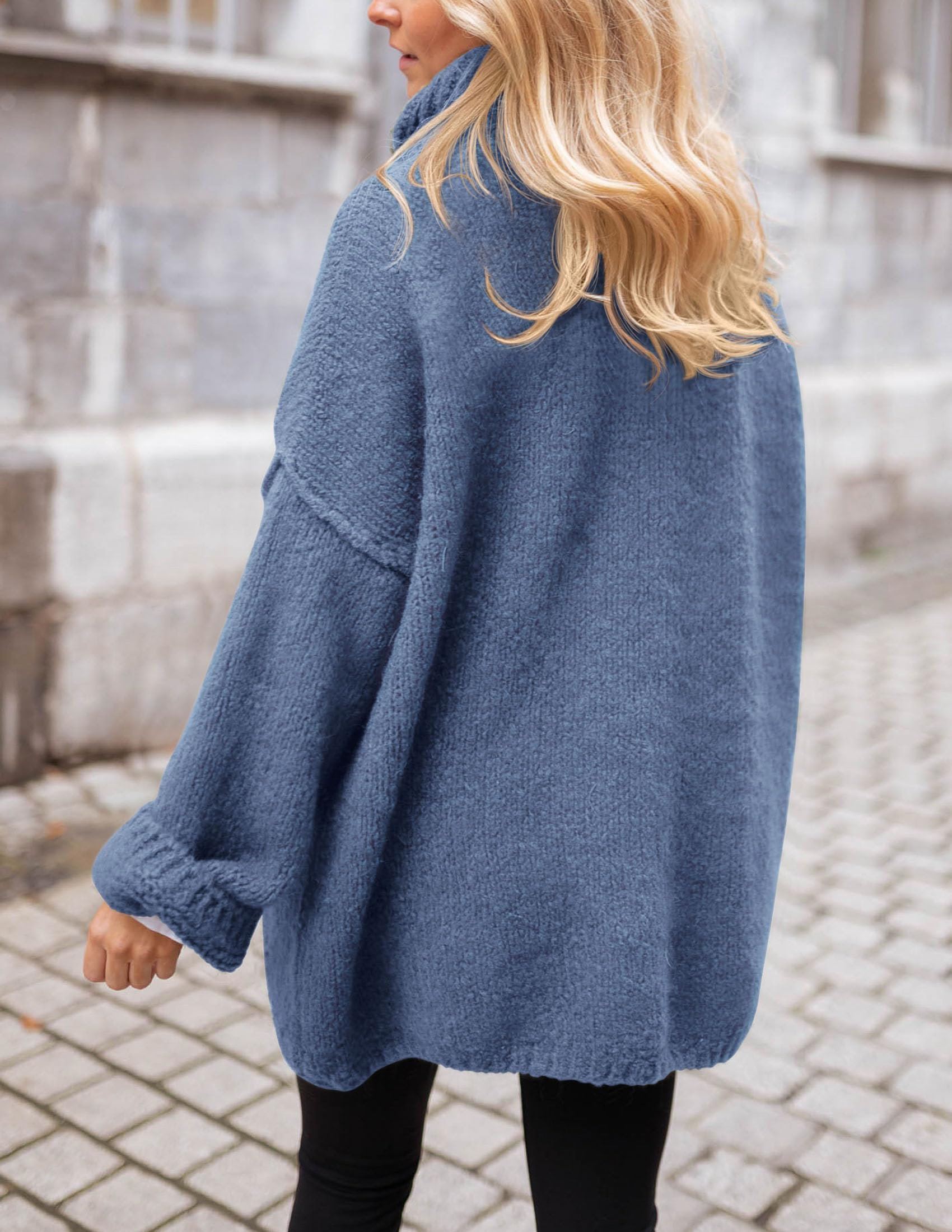 Women's Cozy Chunky Knit Oversized Fall Turtleneck Sweaters