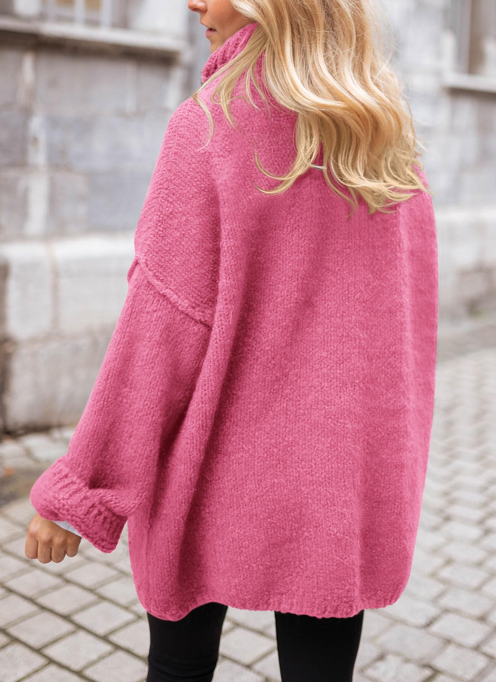 Women's Cozy Chunky Knit Oversized Fall Turtleneck Sweaters