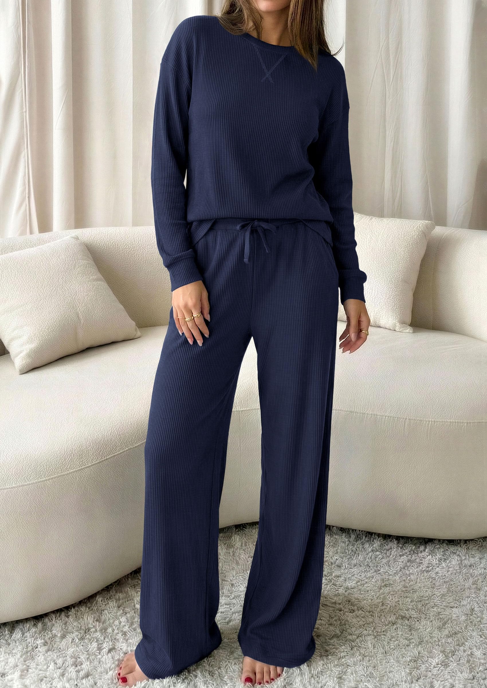Women Matching Lounge Sets Fall 2 Piece Airport Travel Outfit