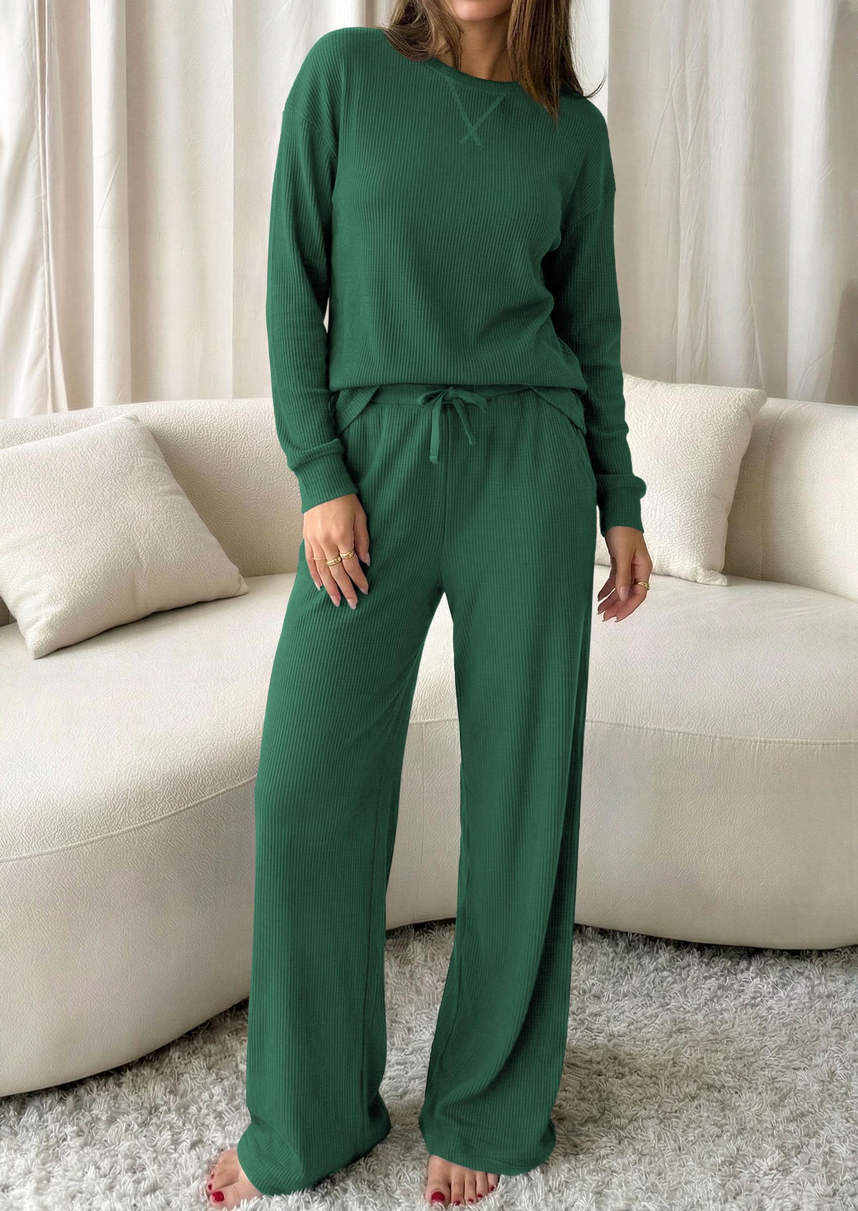 Women Matching Lounge Sets Fall 2 Piece Airport Travel Outfit