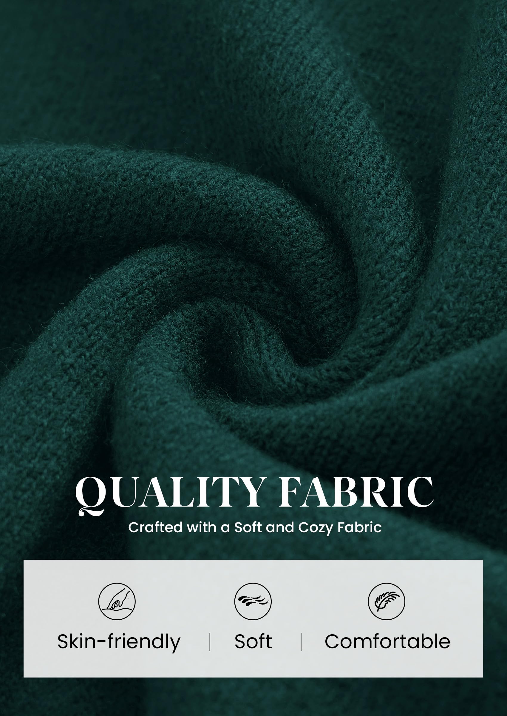 Womens Crewneck Fall Sweaters Pullover Tops,Dark Green,S