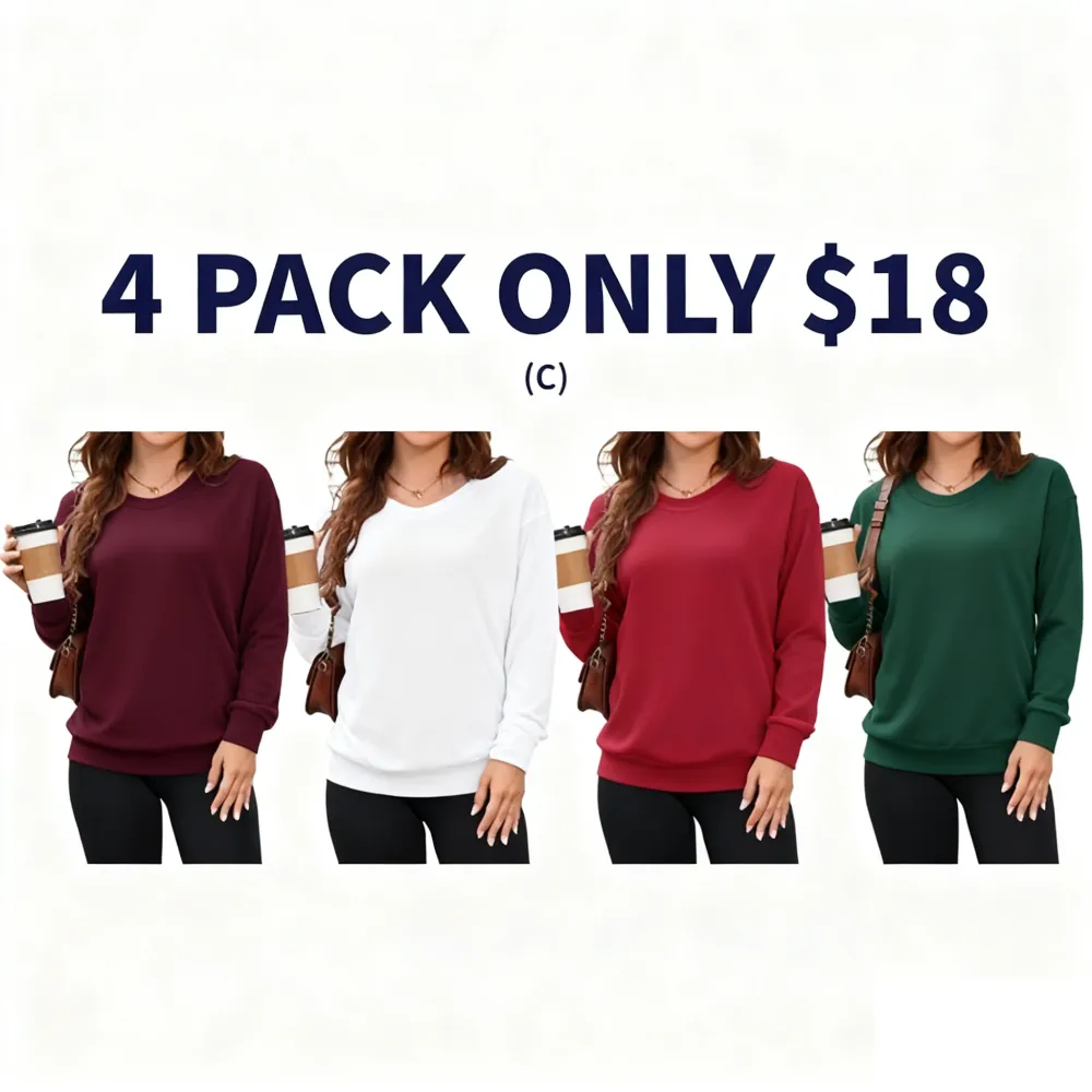 Women's Hoodless V-neck Sweatshirt