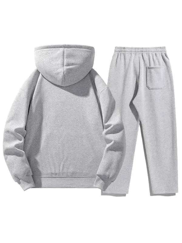 Men’s Casual Hoodie & Jogger Set – Two-Piece Daily Outfit
