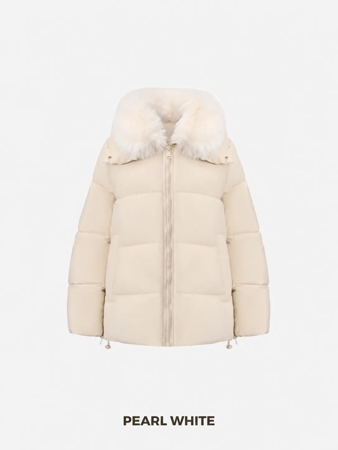 Detachable Faux Fur Collar Hooded Puffer