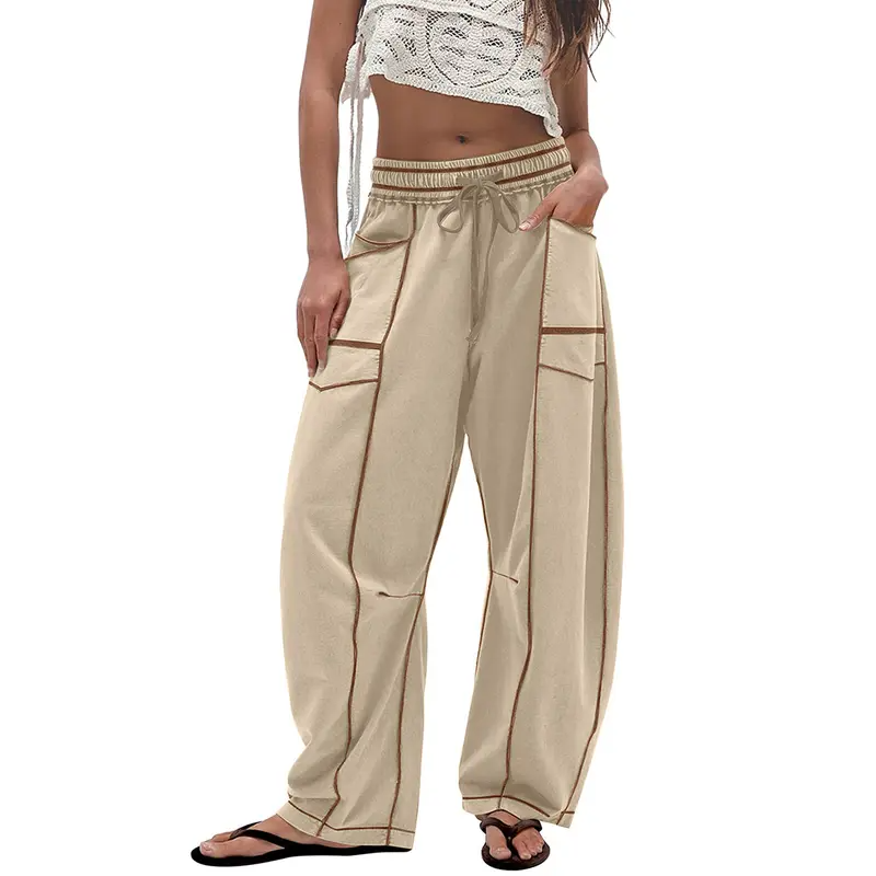 Flash Sale📢💝6 PACK-$24.97 - Womens Barrel Sweatpants High Waisted Wide Leg Pants