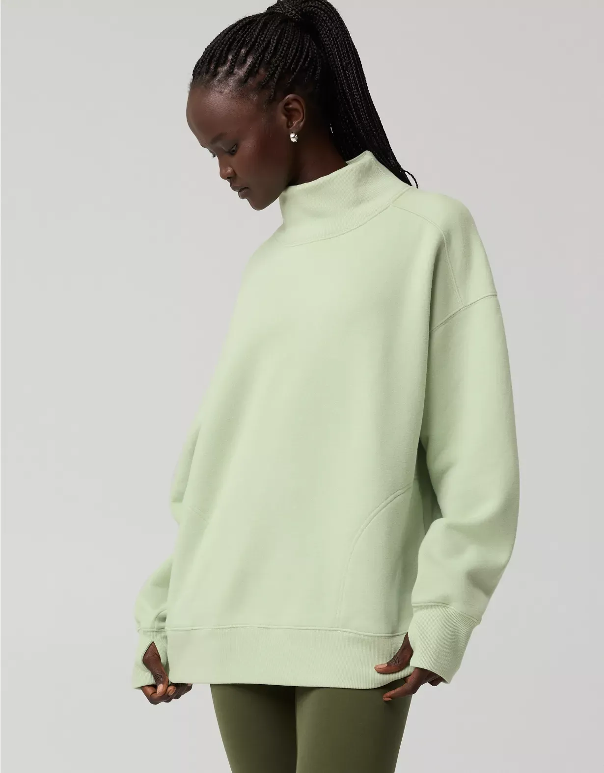 🔥 6-Color 6-Set - $26.9 Today 🔥Cloud Fleece Oversized Mockneck Sweatshirt+Barrel Sweatpant Matching Sets
