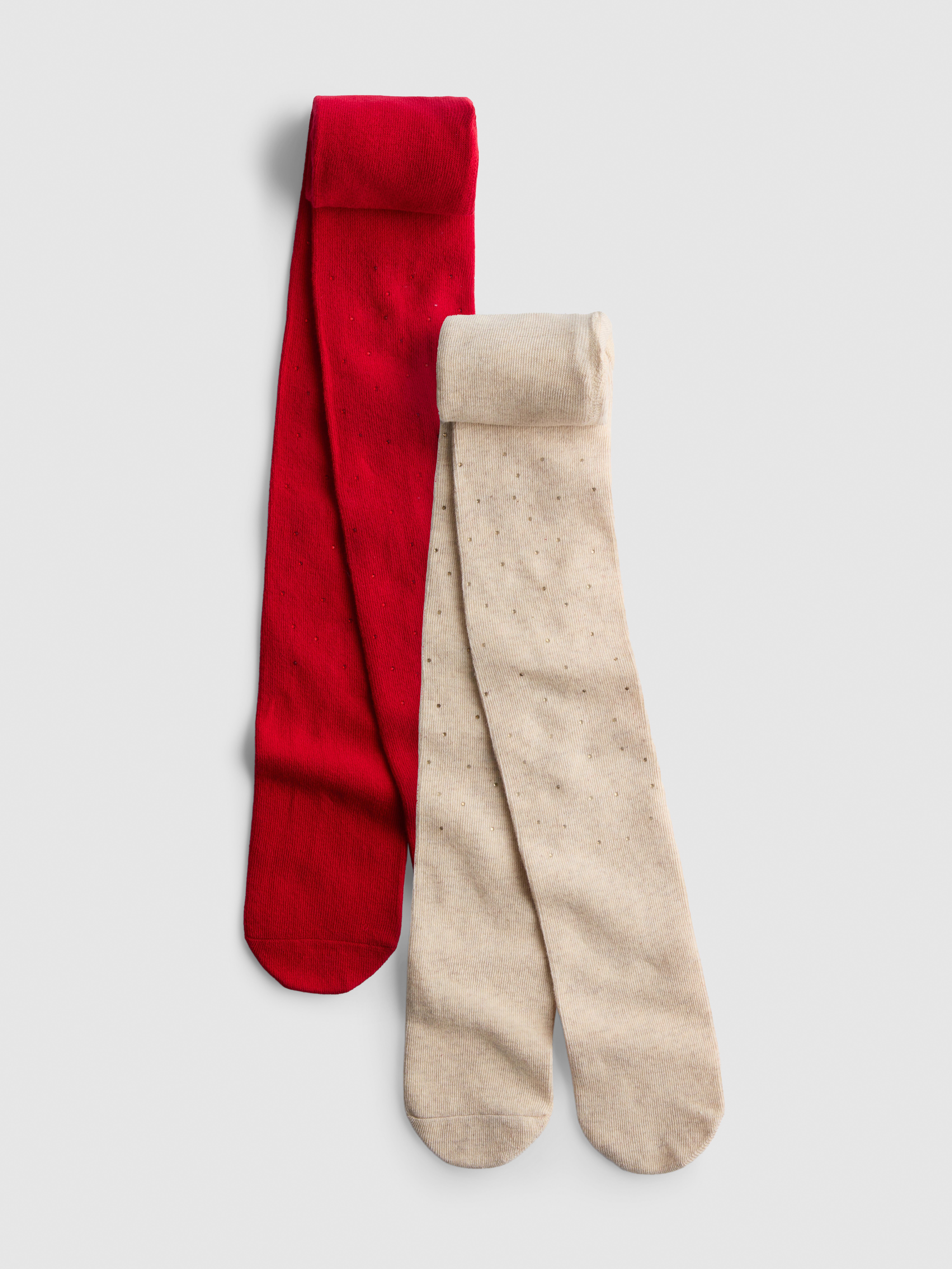 1.5-14yrs | 2pk Cotton-Rich Studded Tights