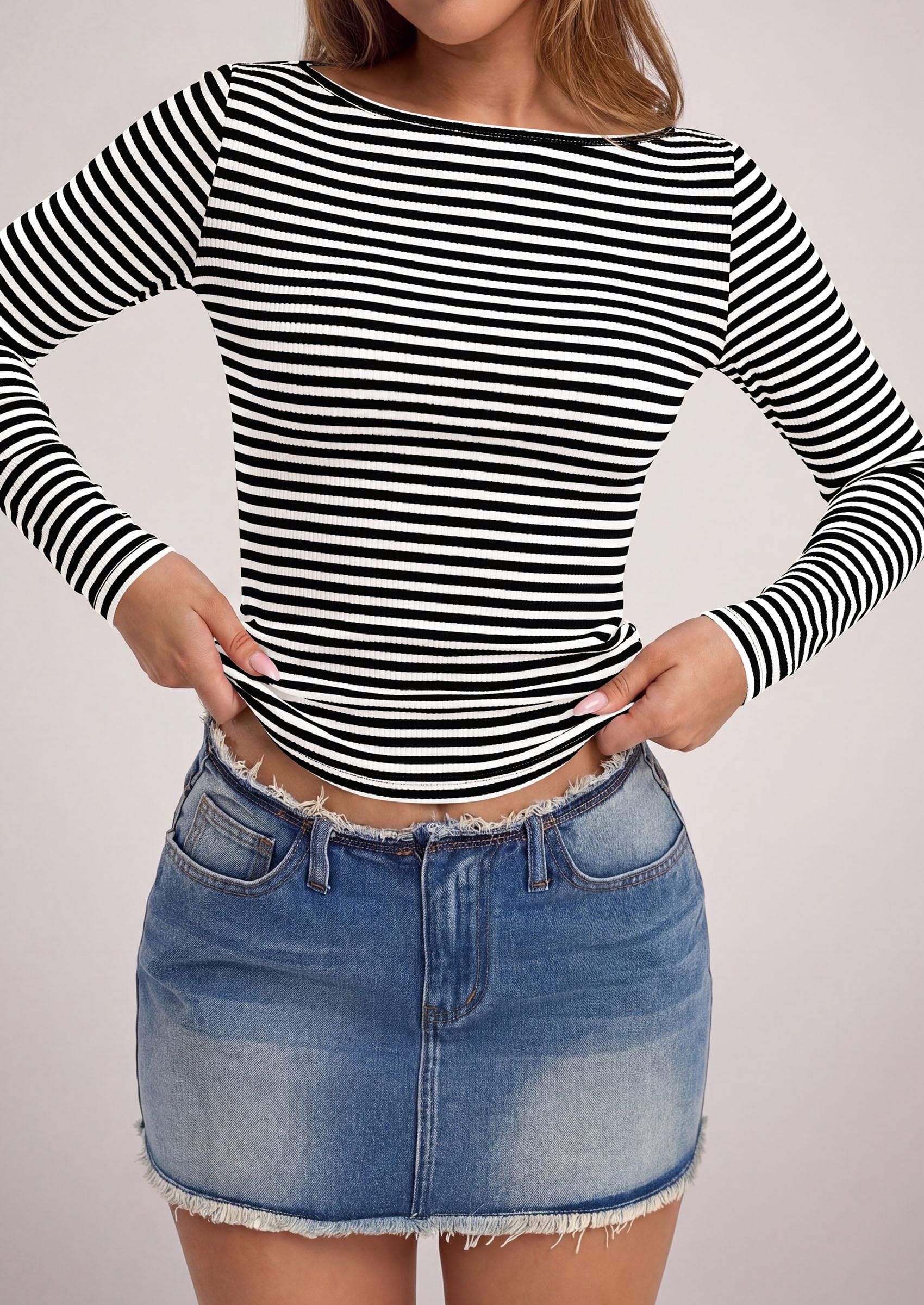Long Sleeve Striped Shirts for Women