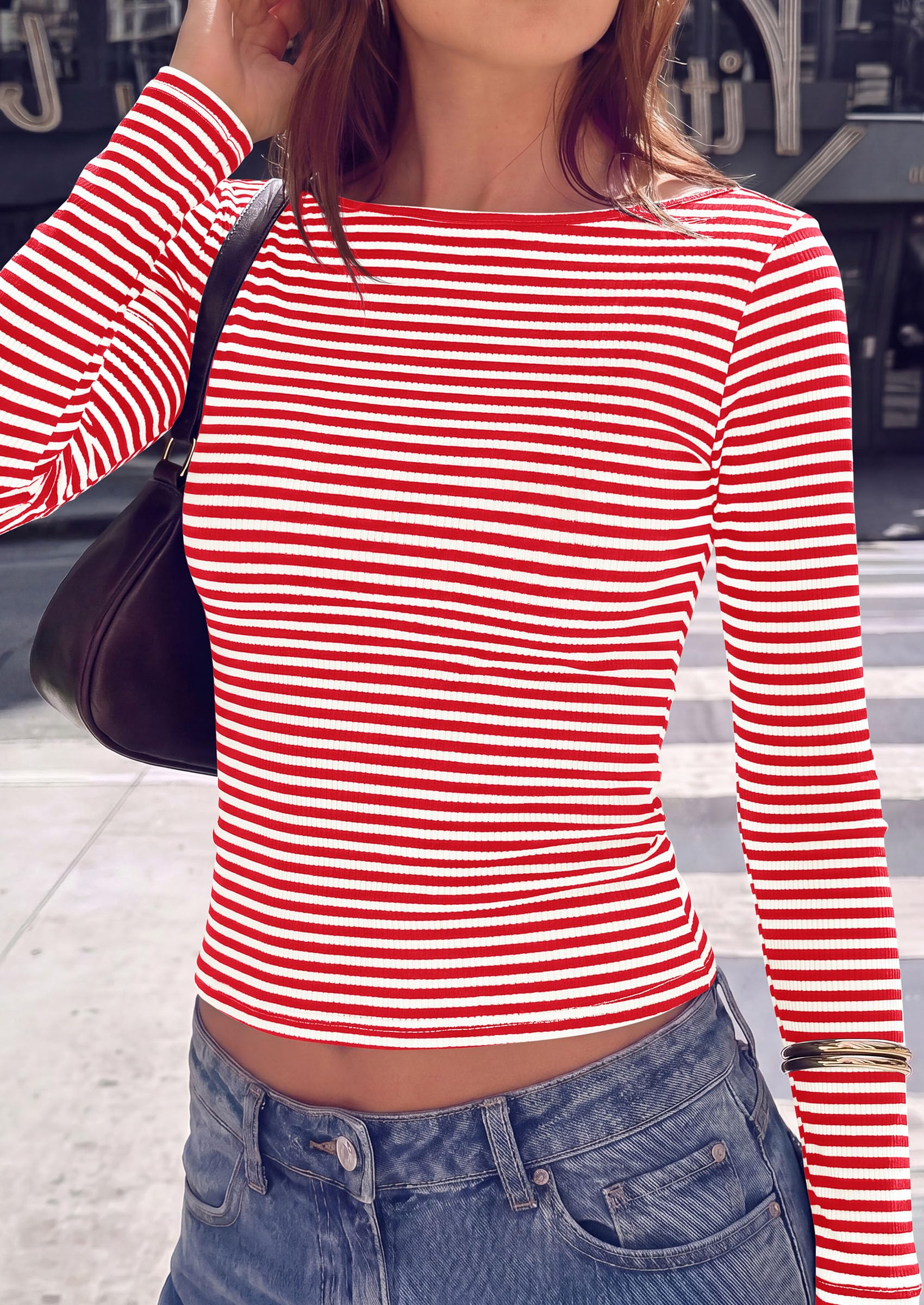 Long Sleeve Striped Shirts for Women