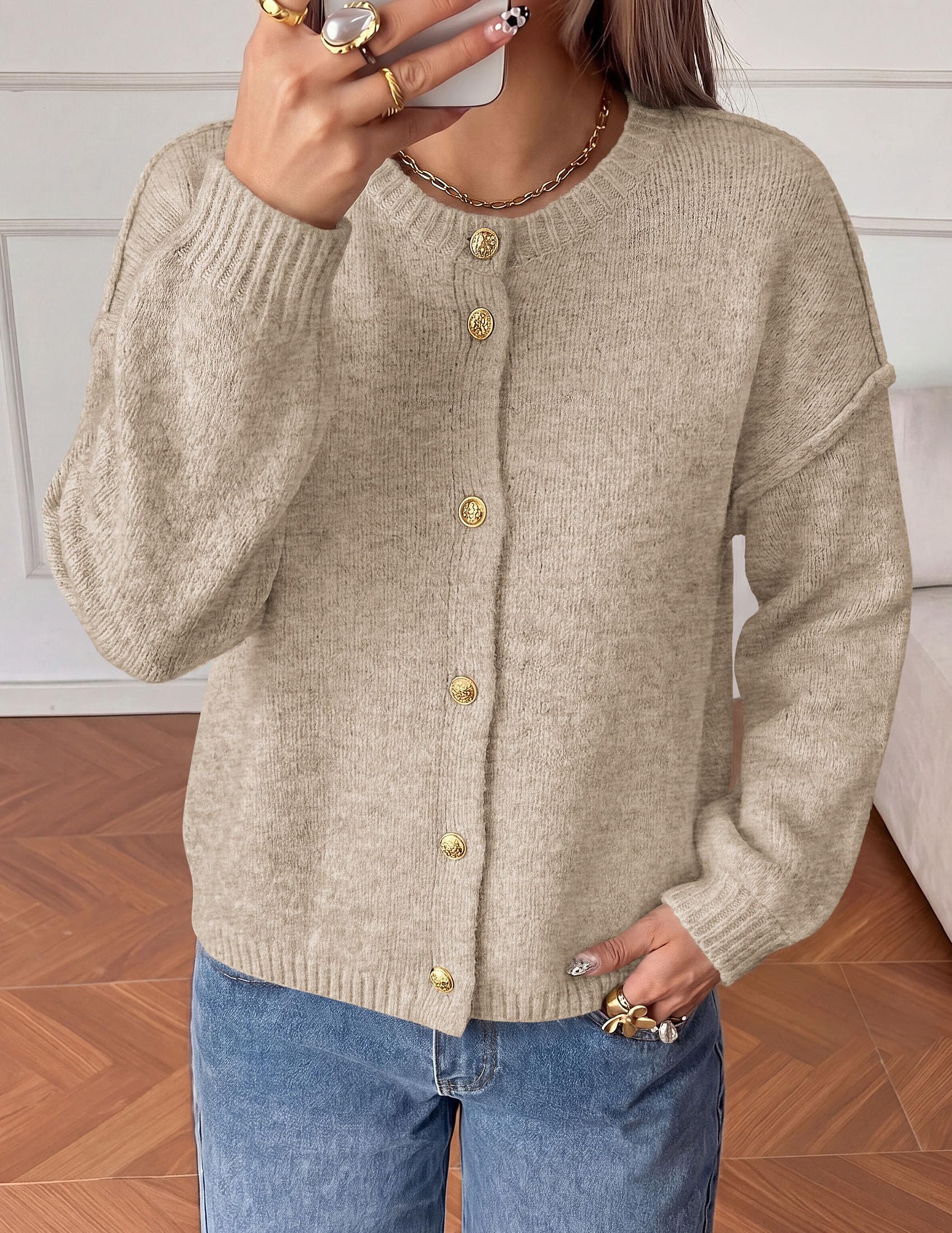 Women's Oversized Cardigan Sweaters Chunky Knit Fall Outfits
