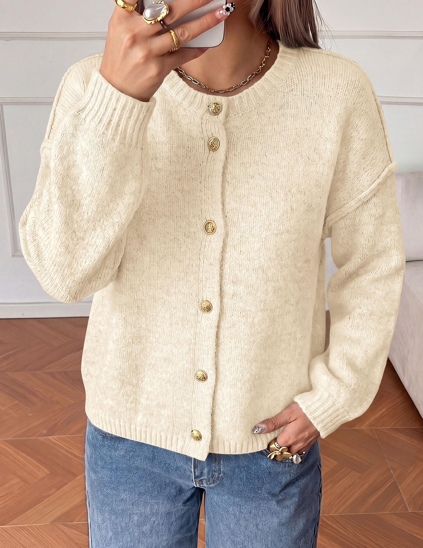 Women's Oversized Cardigan Sweaters Chunky Knit Fall Outfits