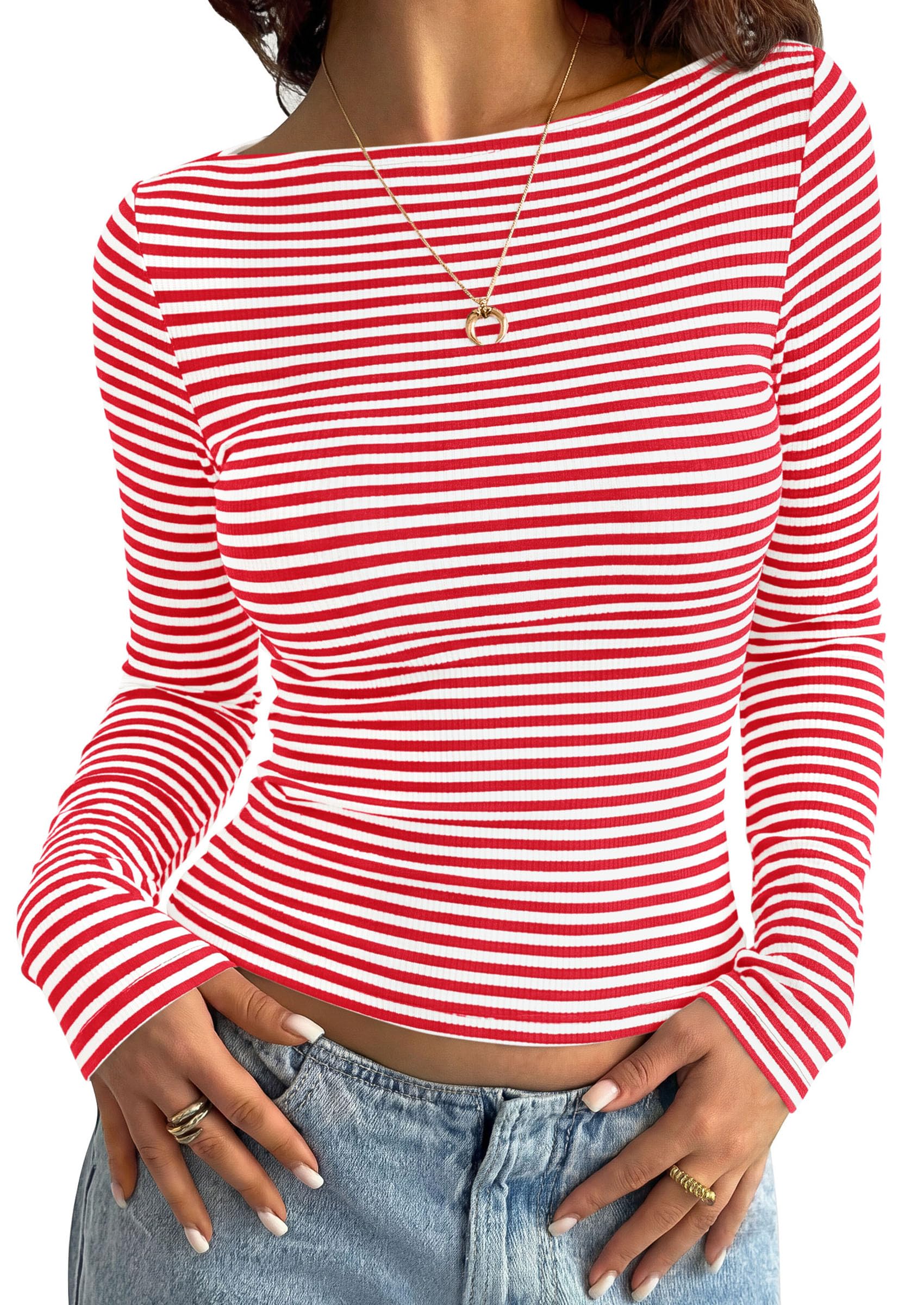 Long Sleeve Striped Shirts for Women