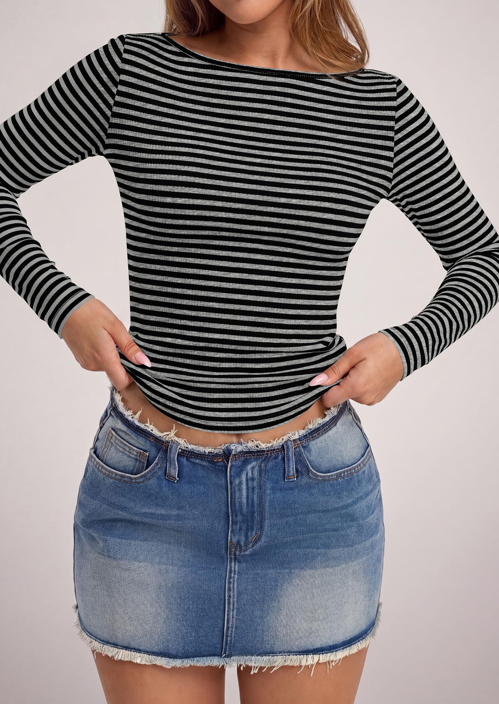 Long Sleeve Striped Shirts for Women