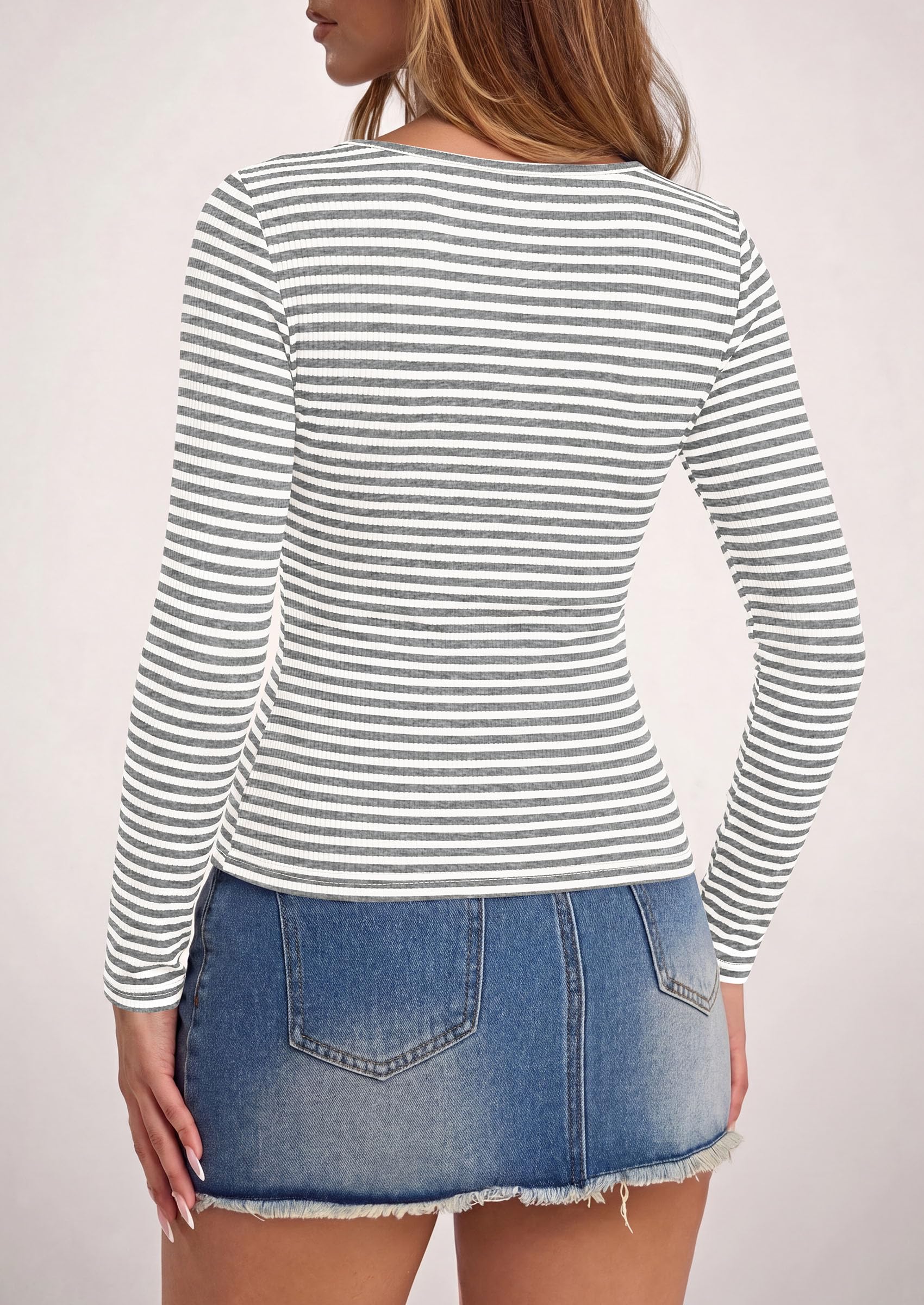 Long Sleeve Striped Shirts for Women