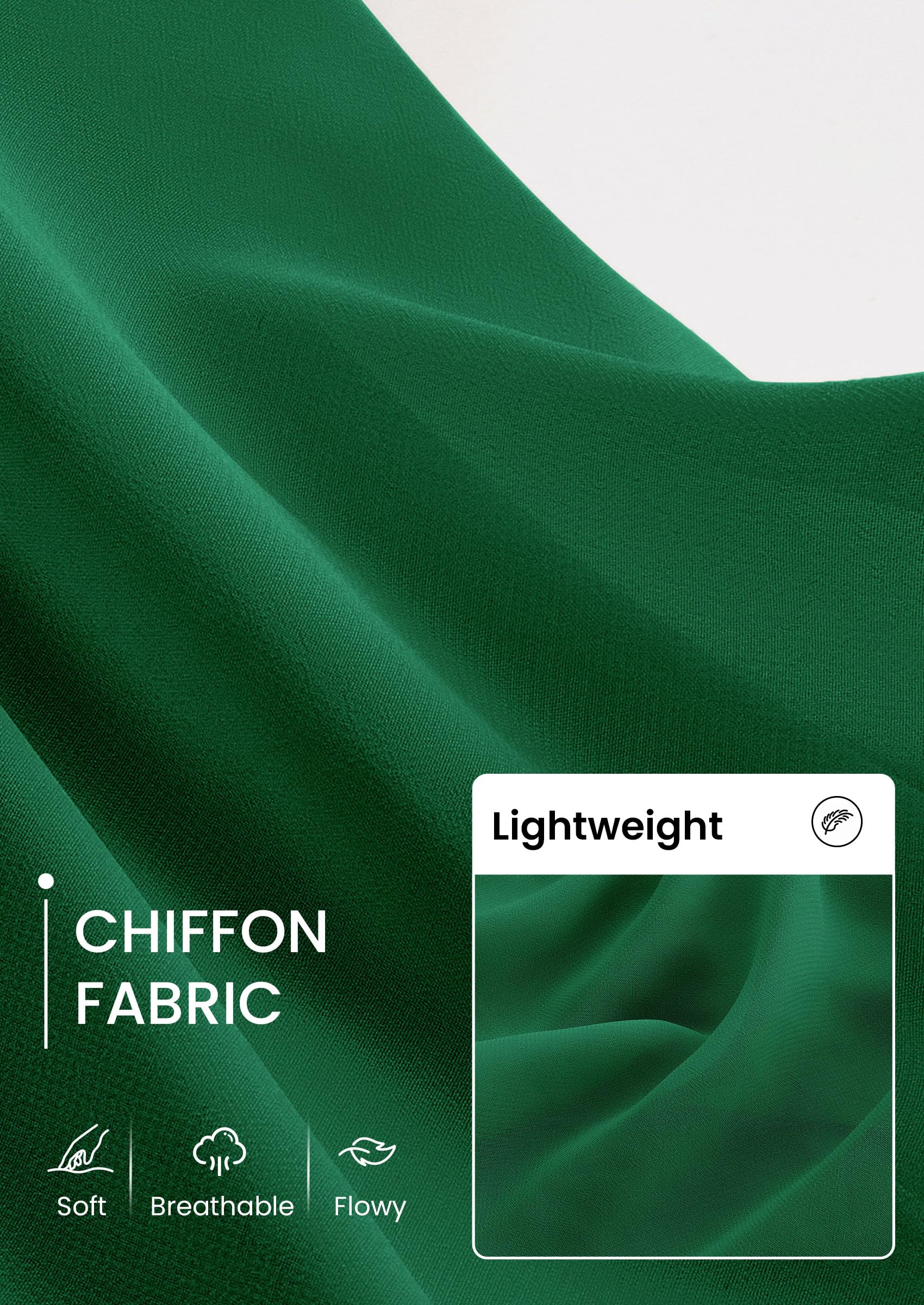 Chiffon Blouses for Women Dressy Casual Mock Neck Tops Green