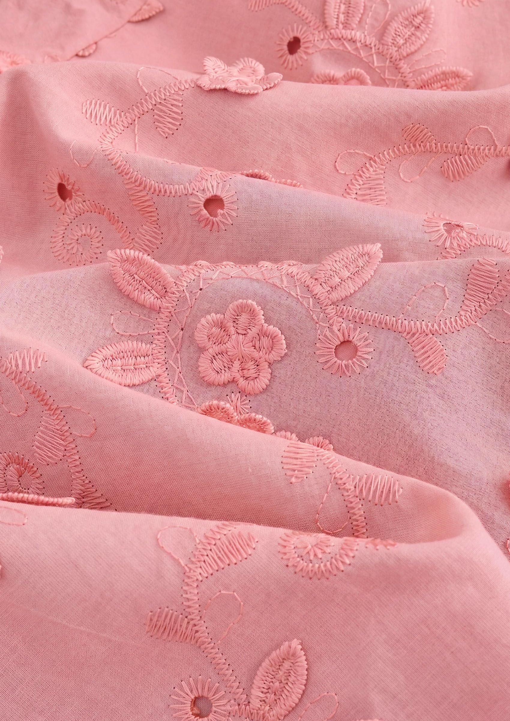 Women's Floral Embroidered Button Down Shirts Work Blouses