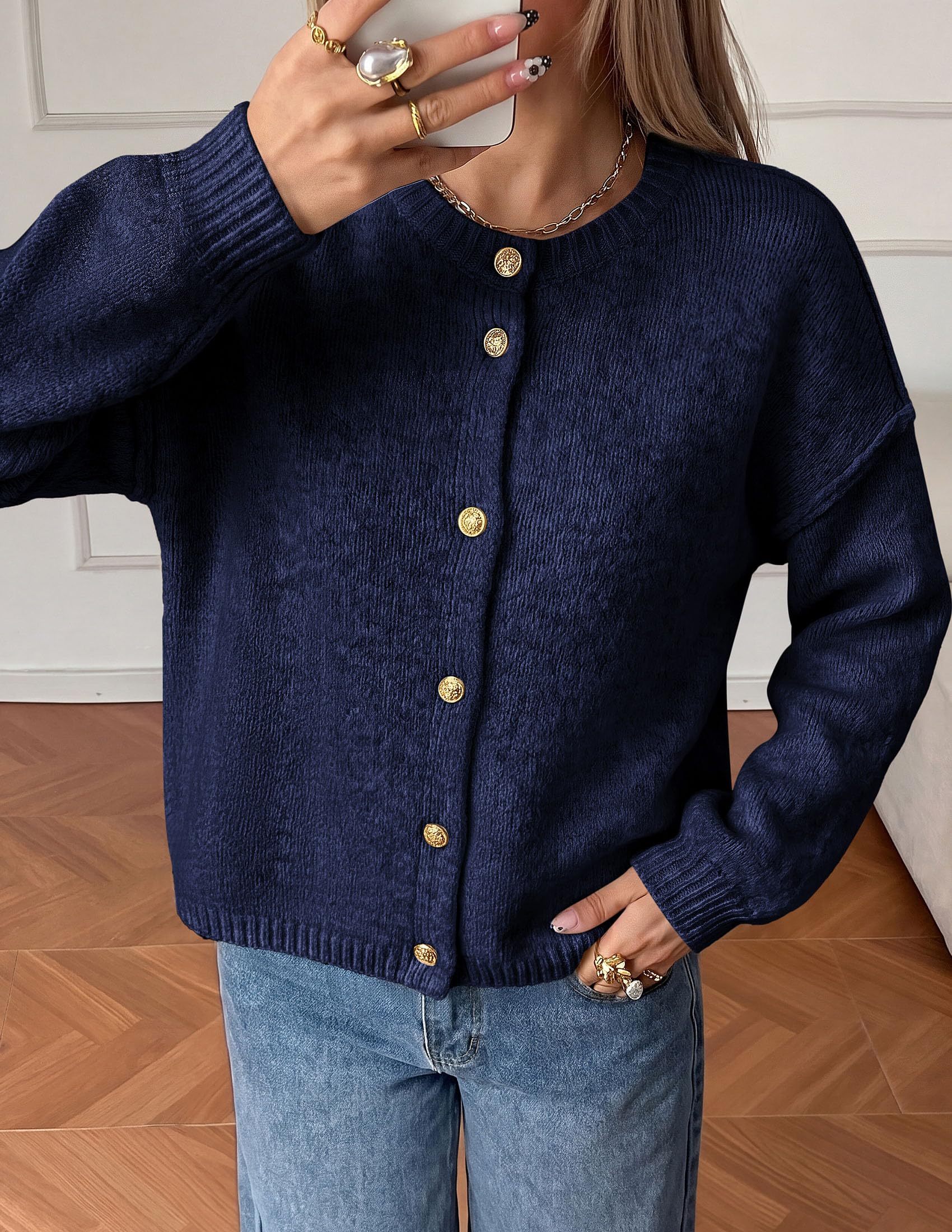 Women's Oversized Cardigan Sweaters Chunky Knit Fall Outfits