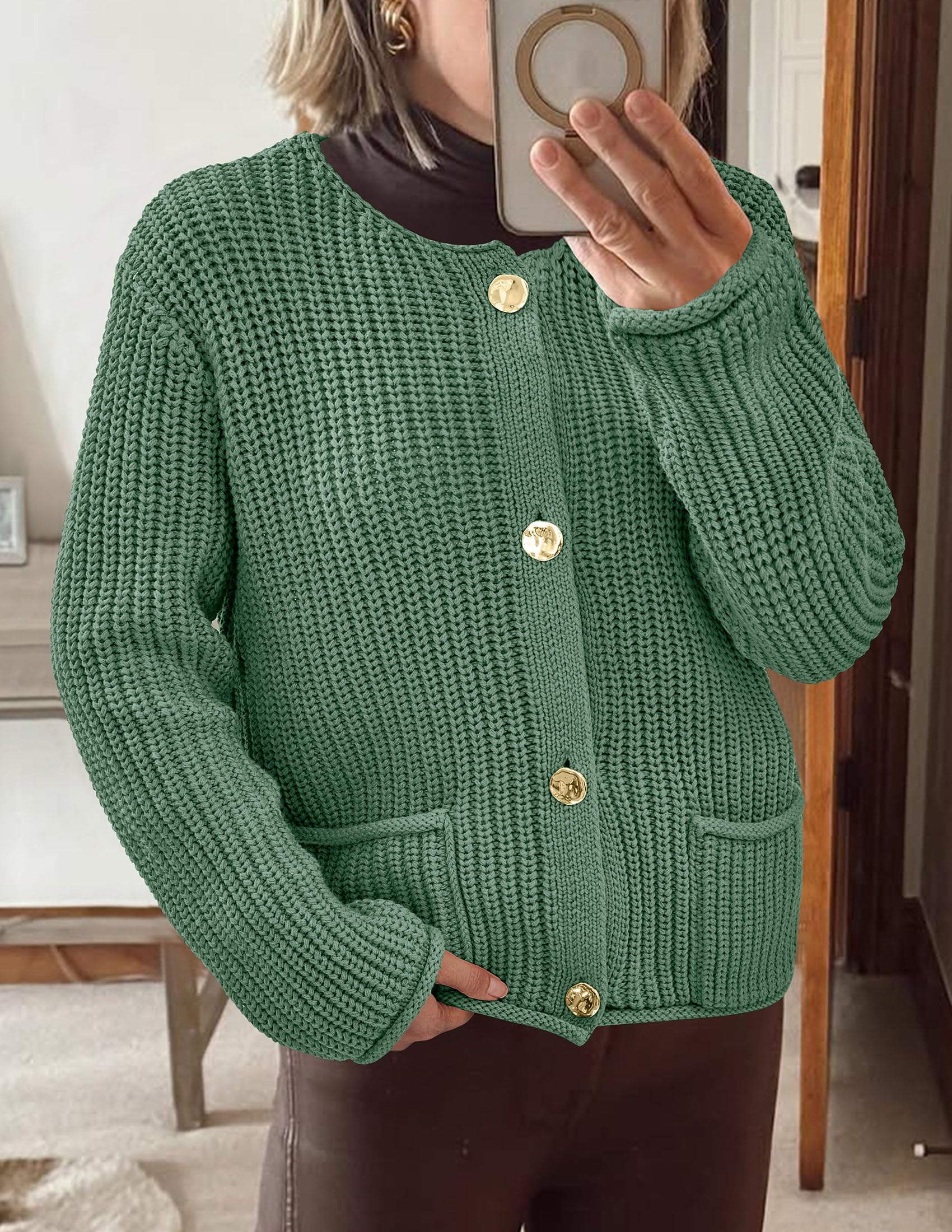 Women Oversized Cardigan Sweaters 2026 Fall Outfits,Sage Green