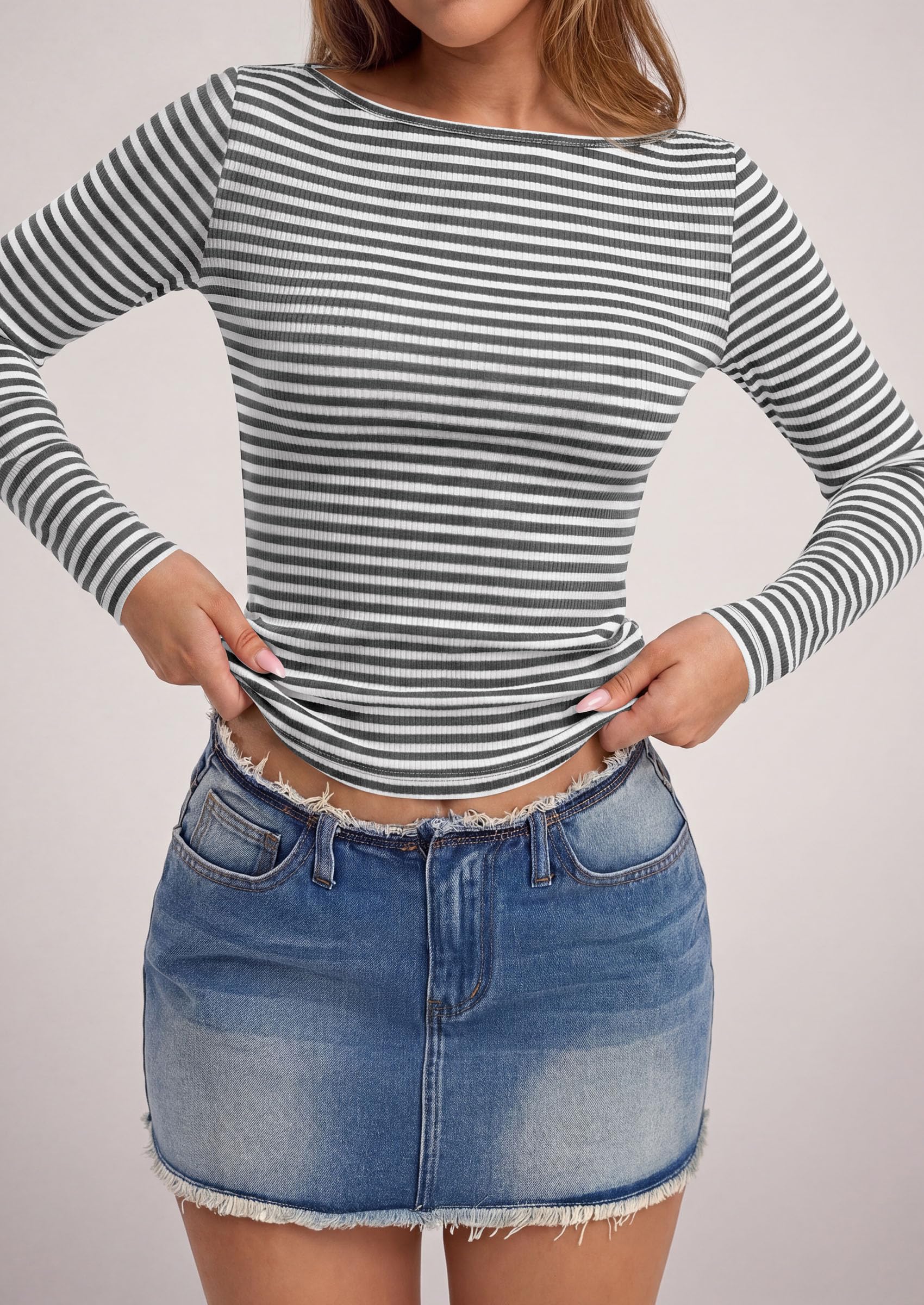 Long Sleeve Striped Shirts for Women