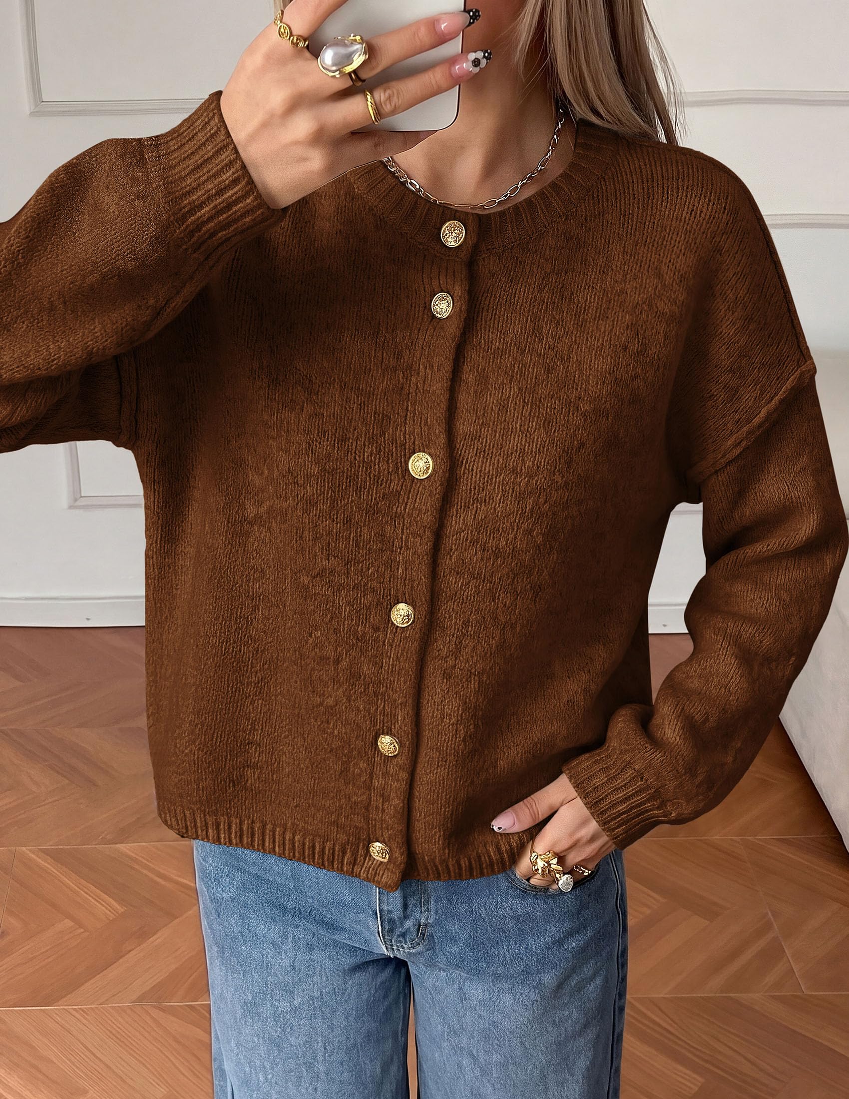Women's Oversized Cardigan Sweaters Chunky Knit Fall Outfits