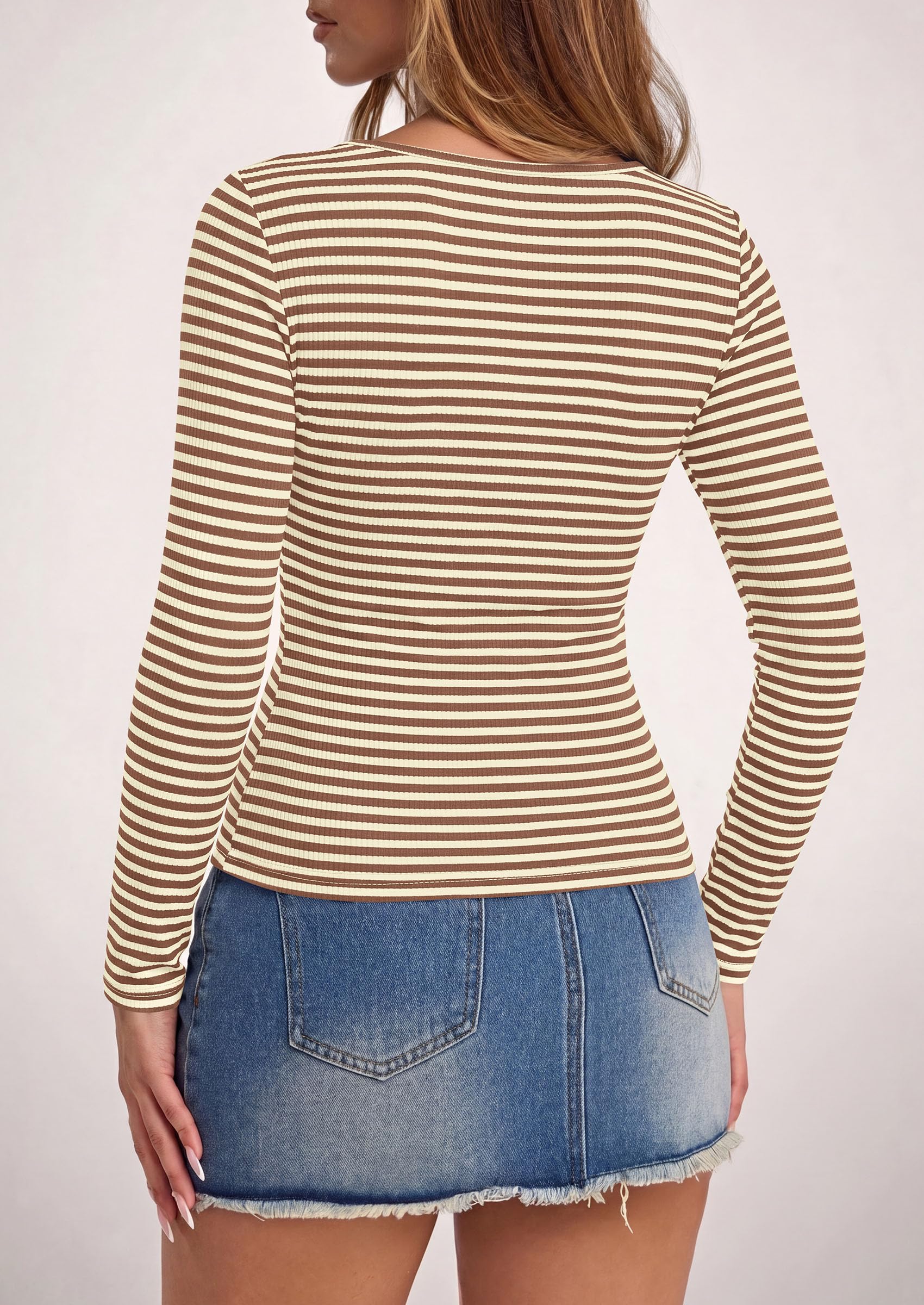 Long Sleeve Striped Shirts for Women