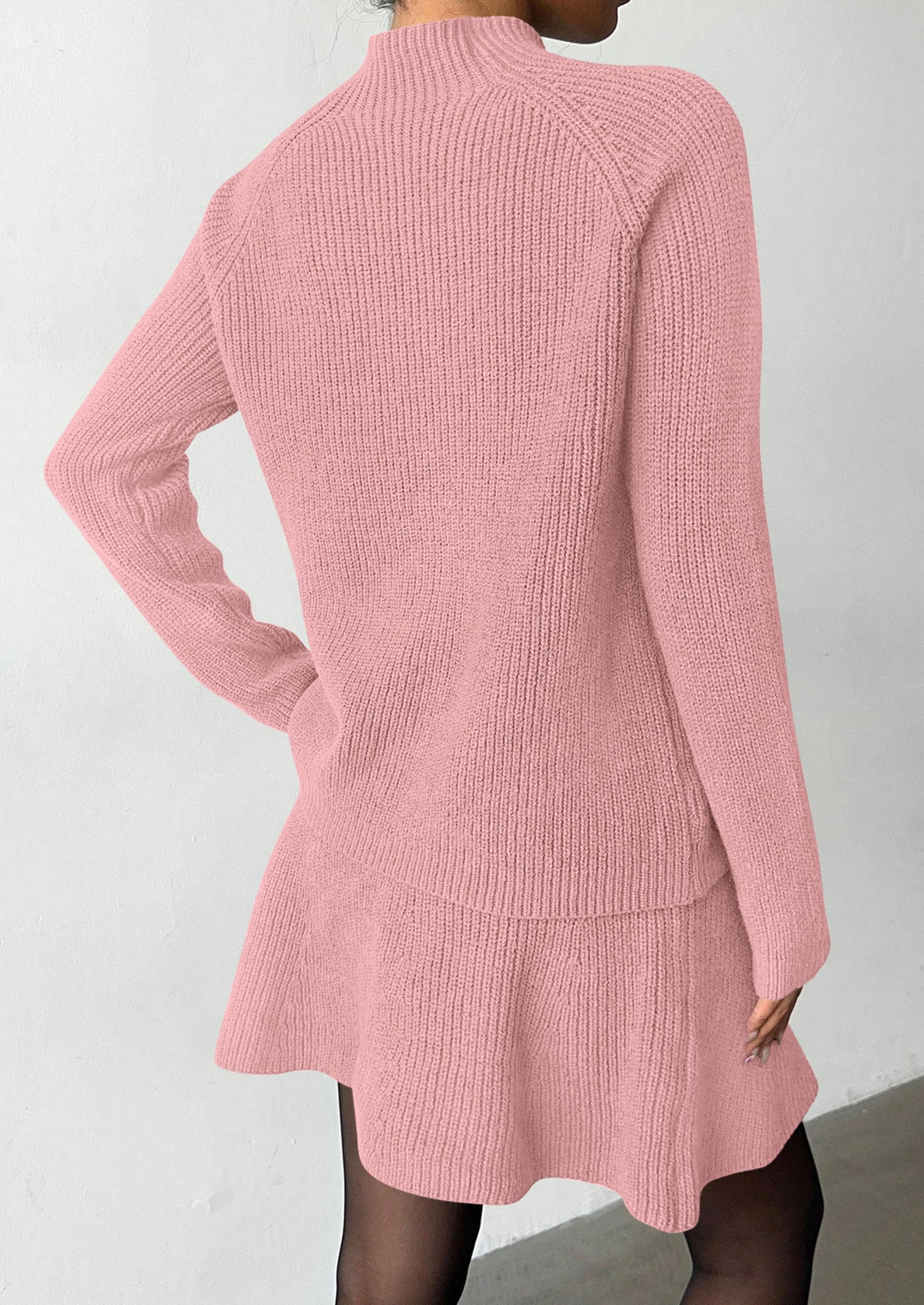 Women's Fall 2 Piece Outfits Matching Sweater Skirt Sets
