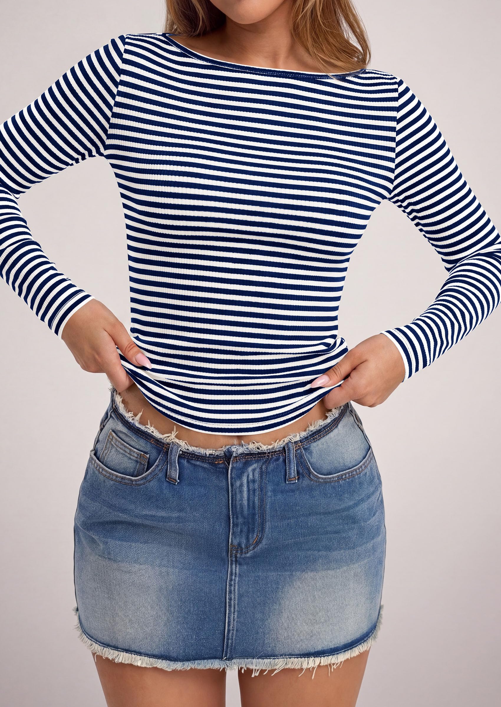 Long Sleeve Striped Shirts for Women