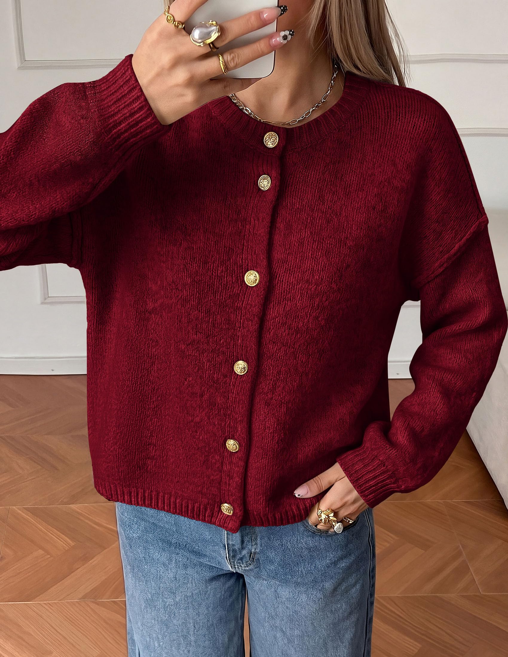 Women's Oversized Cardigan Sweaters Chunky Knit Fall Outfits
