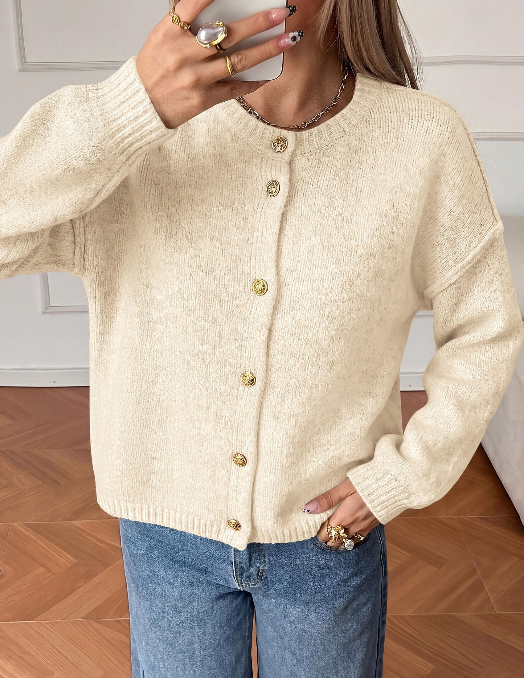 Women's Oversized Cardigan Sweaters Chunky Knit Fall Outfits