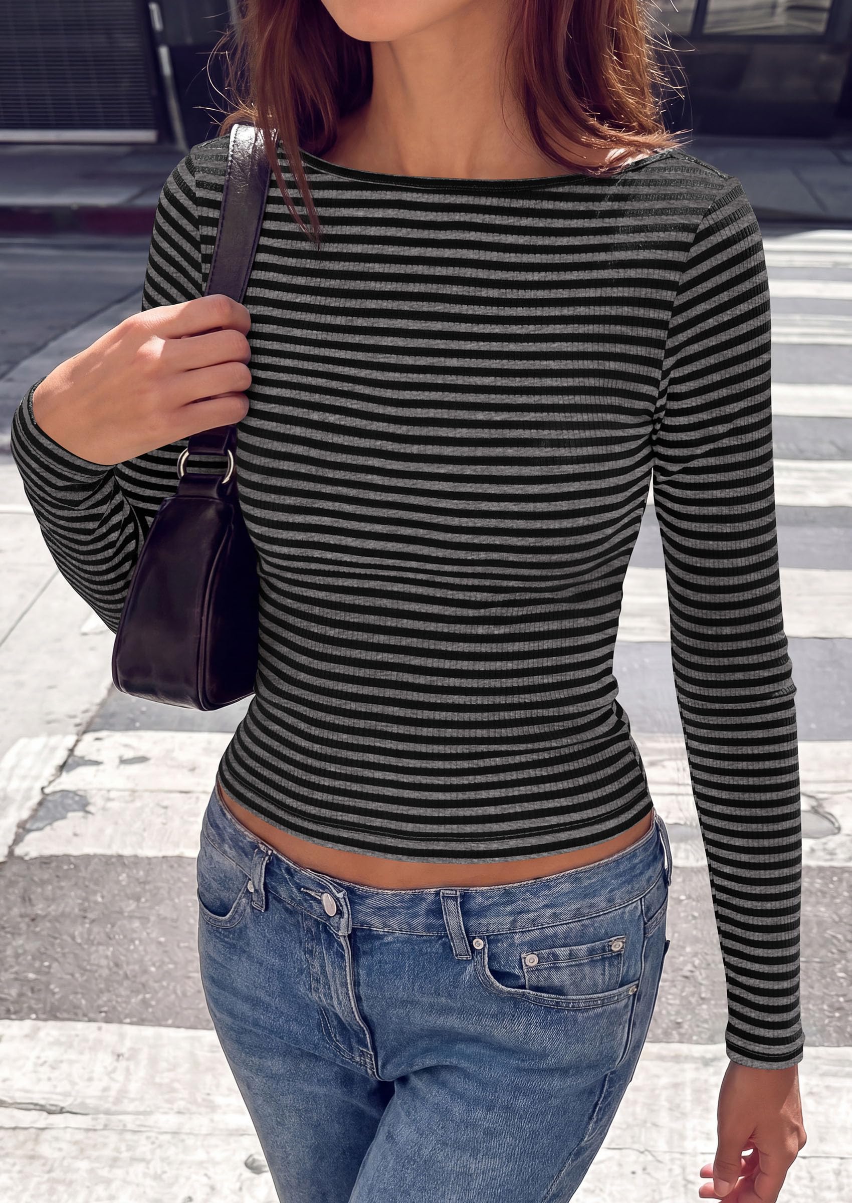 Long Sleeve Striped Shirts for Women