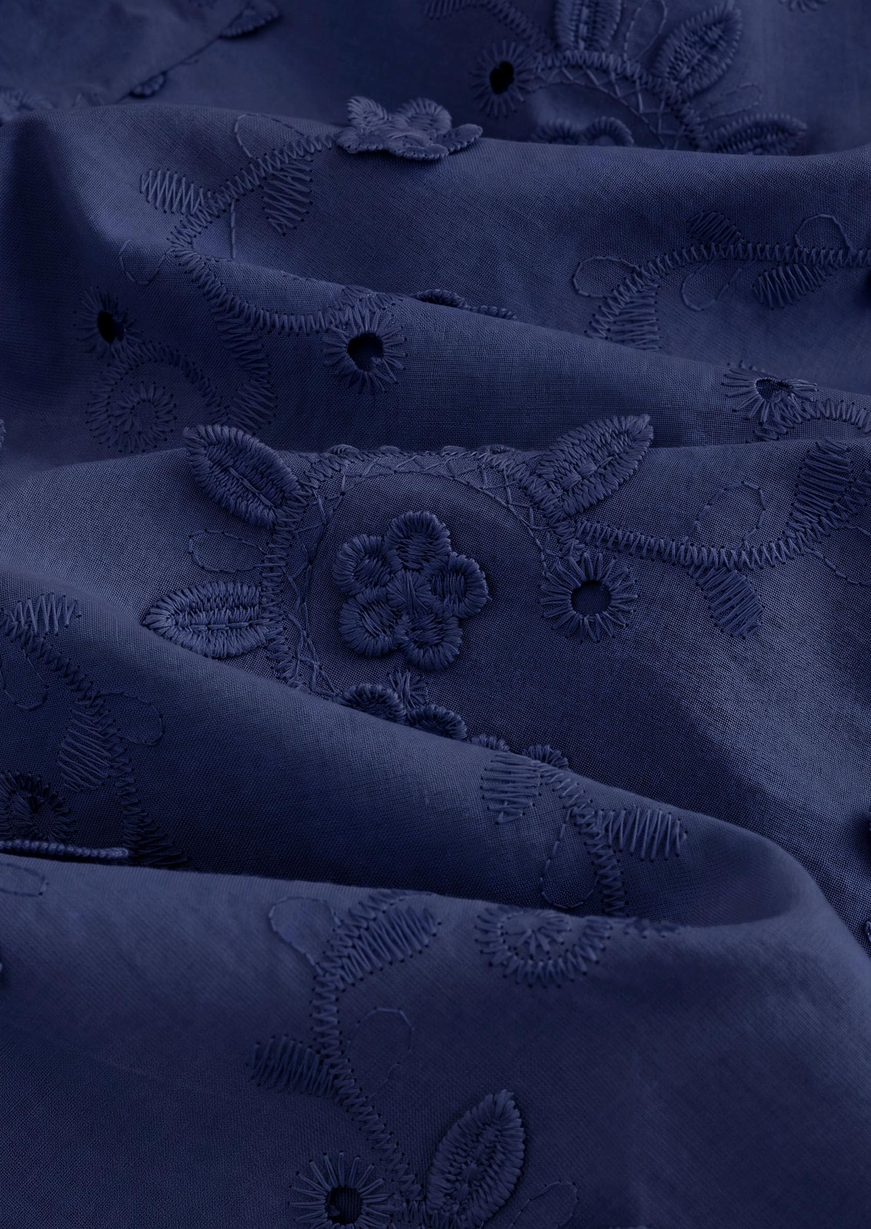 Women's Floral Embroidered Button Down Shirts Work Blouses
