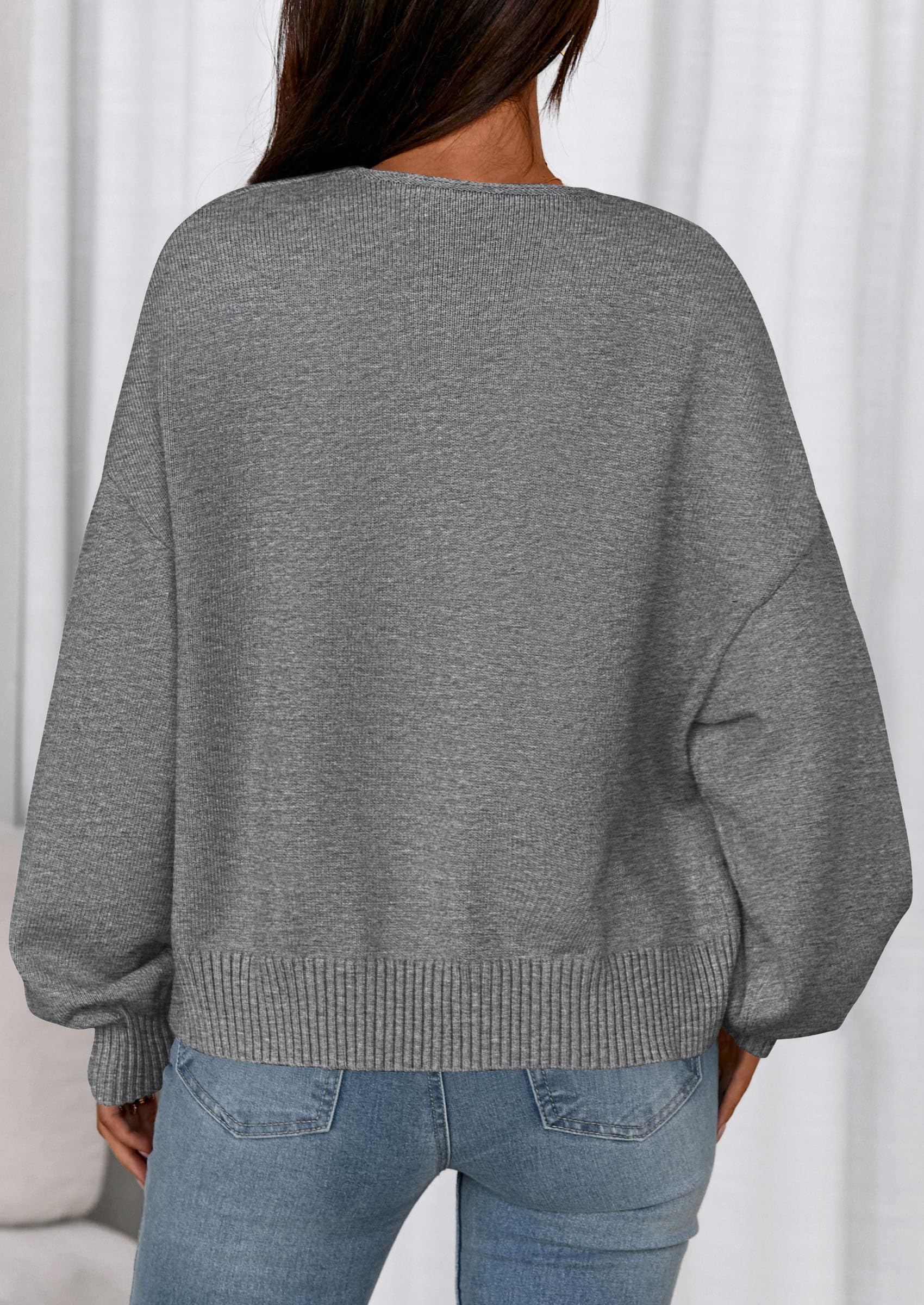 Women's Fall Bow Tie Front Cardigan Sweaters,Grey,S