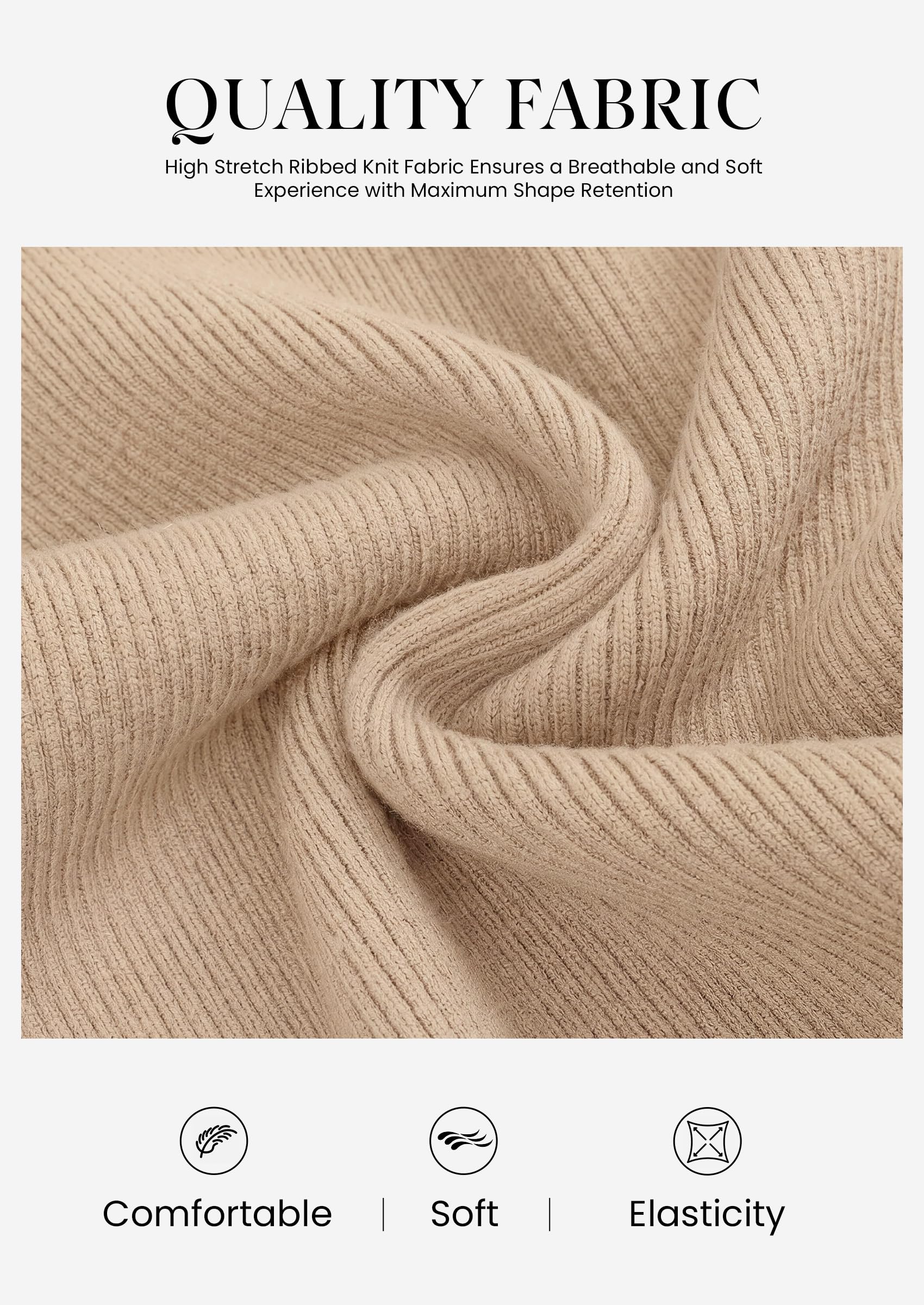 Womens Long Sleeve Bodycon Sweater Dress,Beige,Small