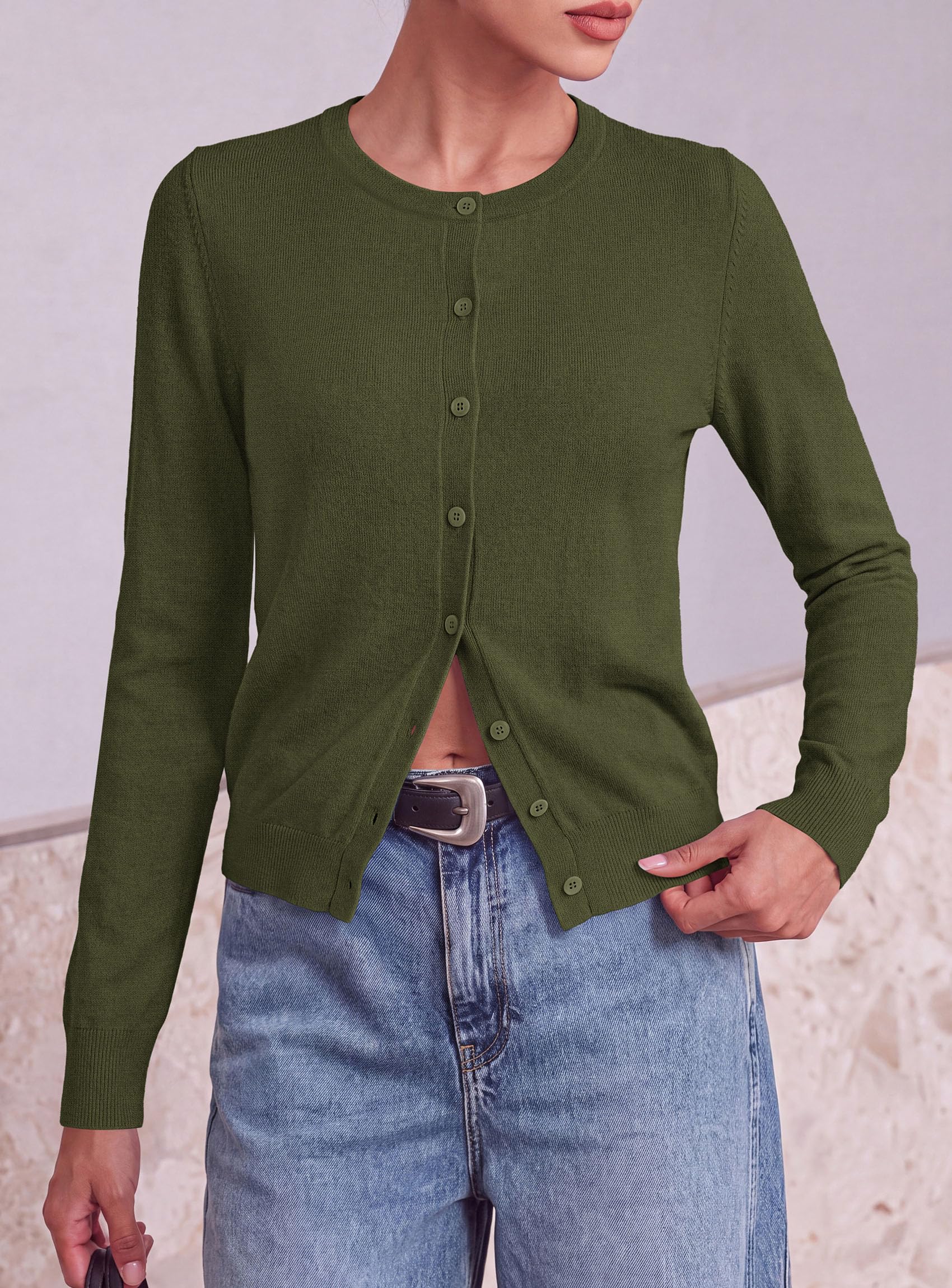 Lightweight Cardigans for Women Knit Button Up Fall Sweaters