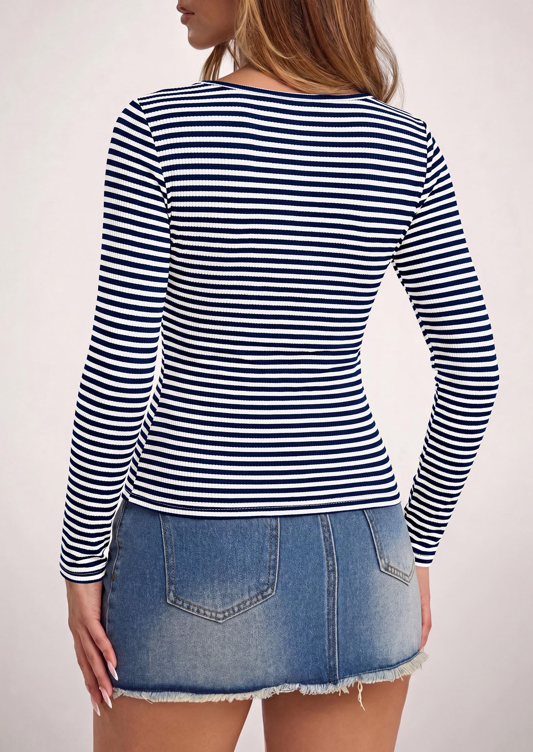 Long Sleeve Striped Shirts for Women