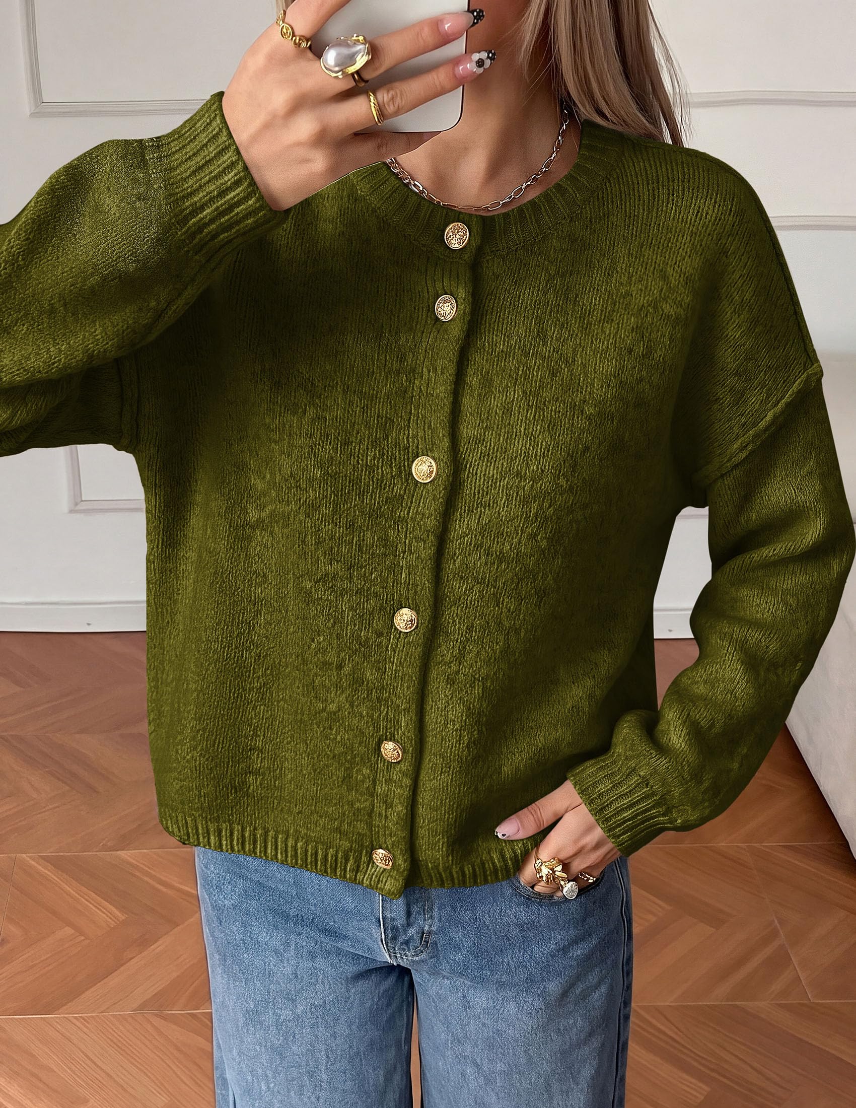 Women's Oversized Cardigan Sweaters Chunky Knit Fall Outfits