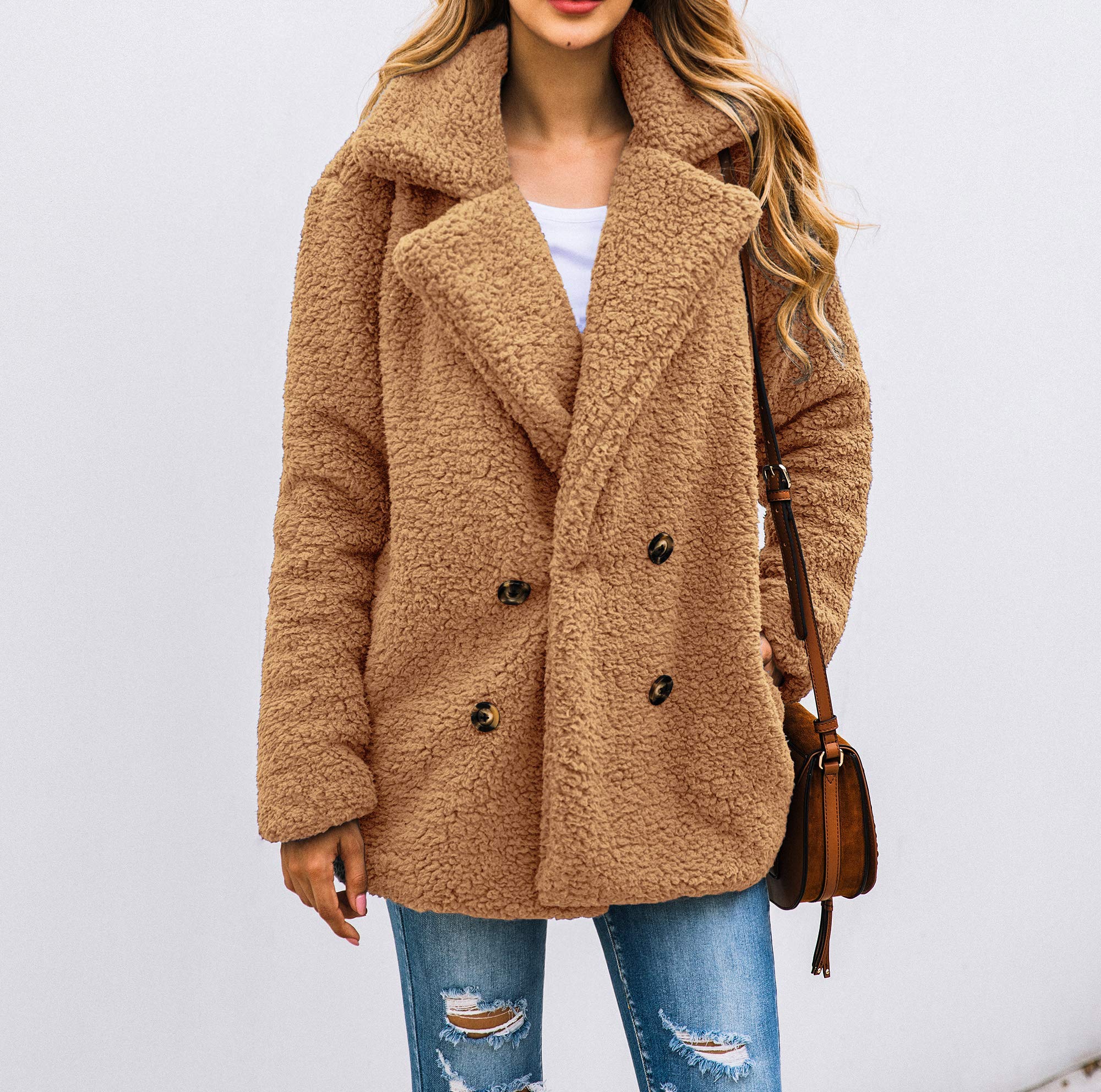 Oversized Sherpa Fleece Jacket Women's Winter Coats Outerwear
