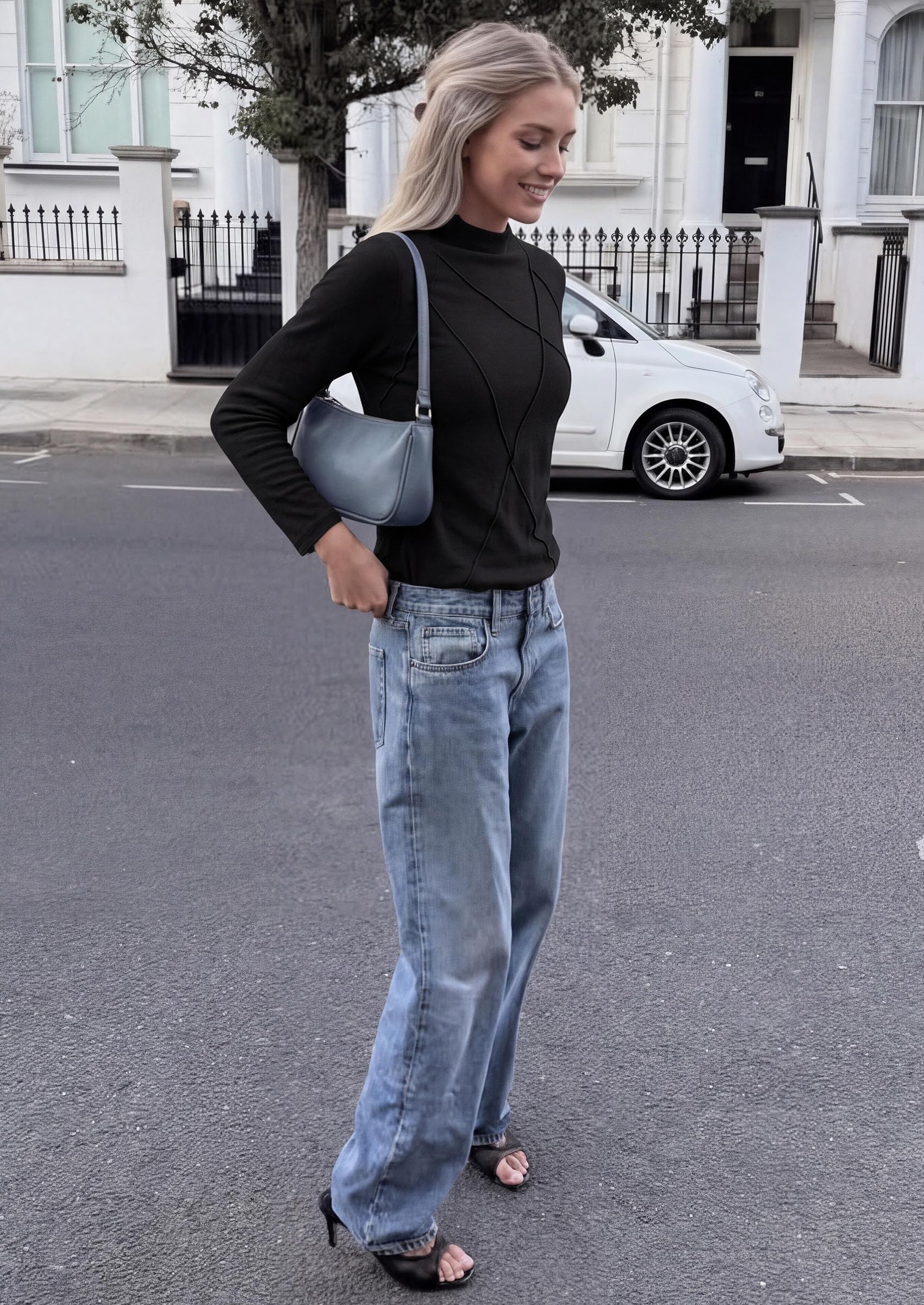 Women's Mock Neck Long Sleeve Shirts Underscrub Fall Tops