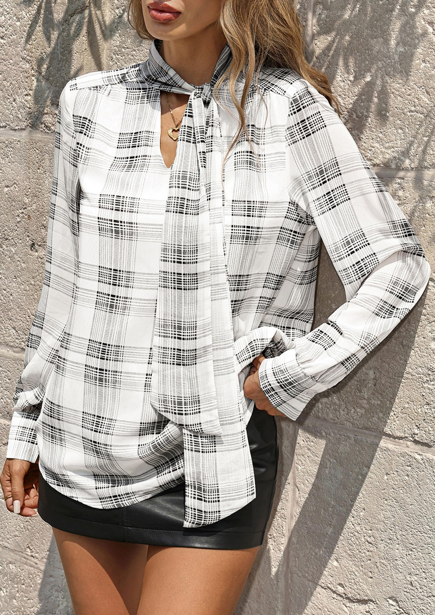 Women's Chiffon Boho Blouses Dressy Business Casual Work Tops