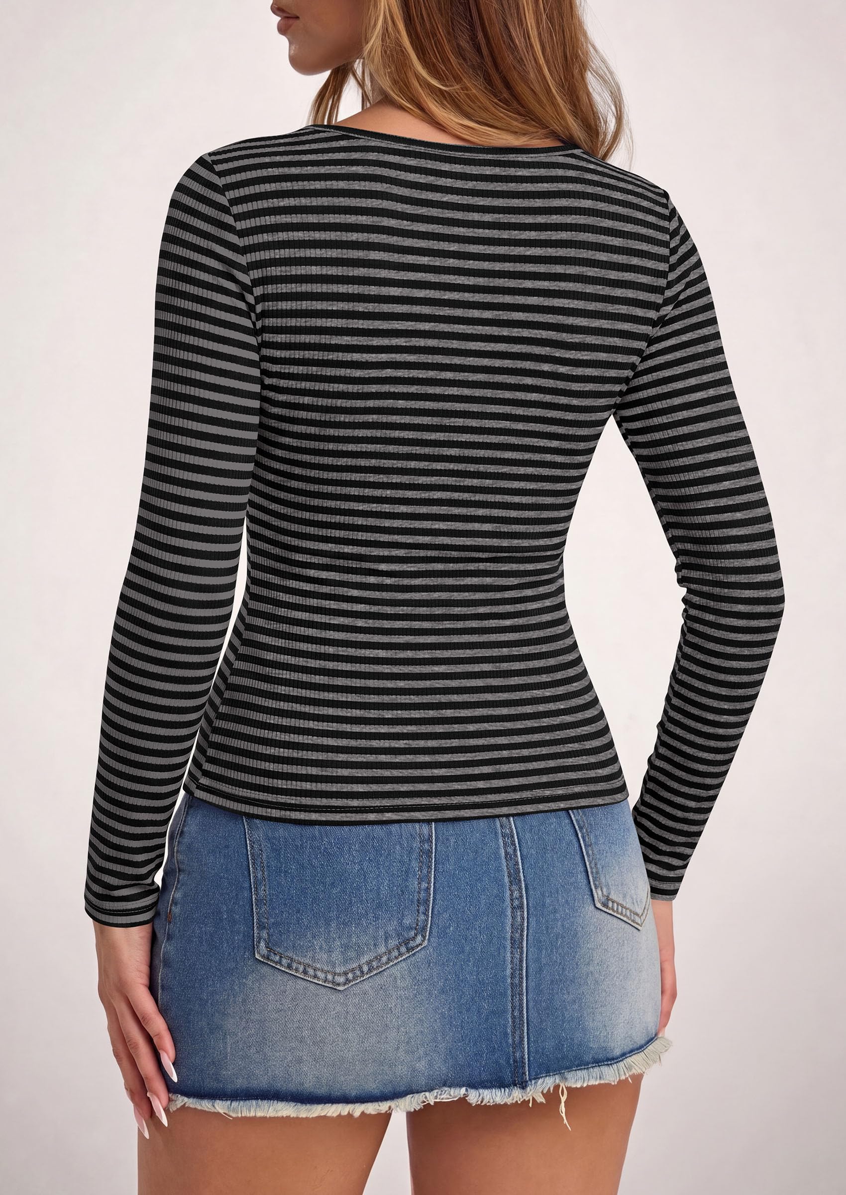 Long Sleeve Striped Shirts for Women