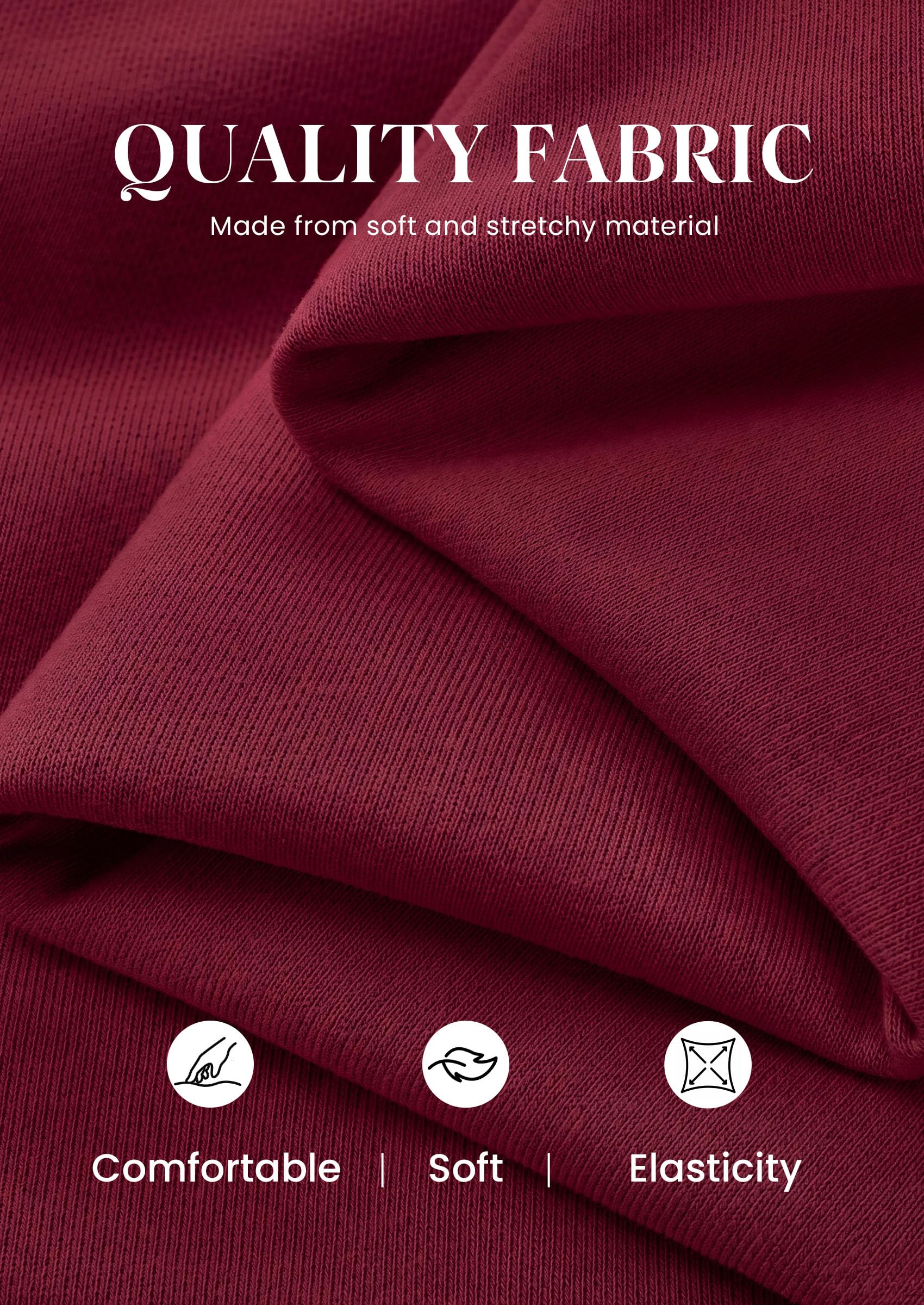 Womens 2 Piece Outfits Matching Lounge Sets,Wine Red,S