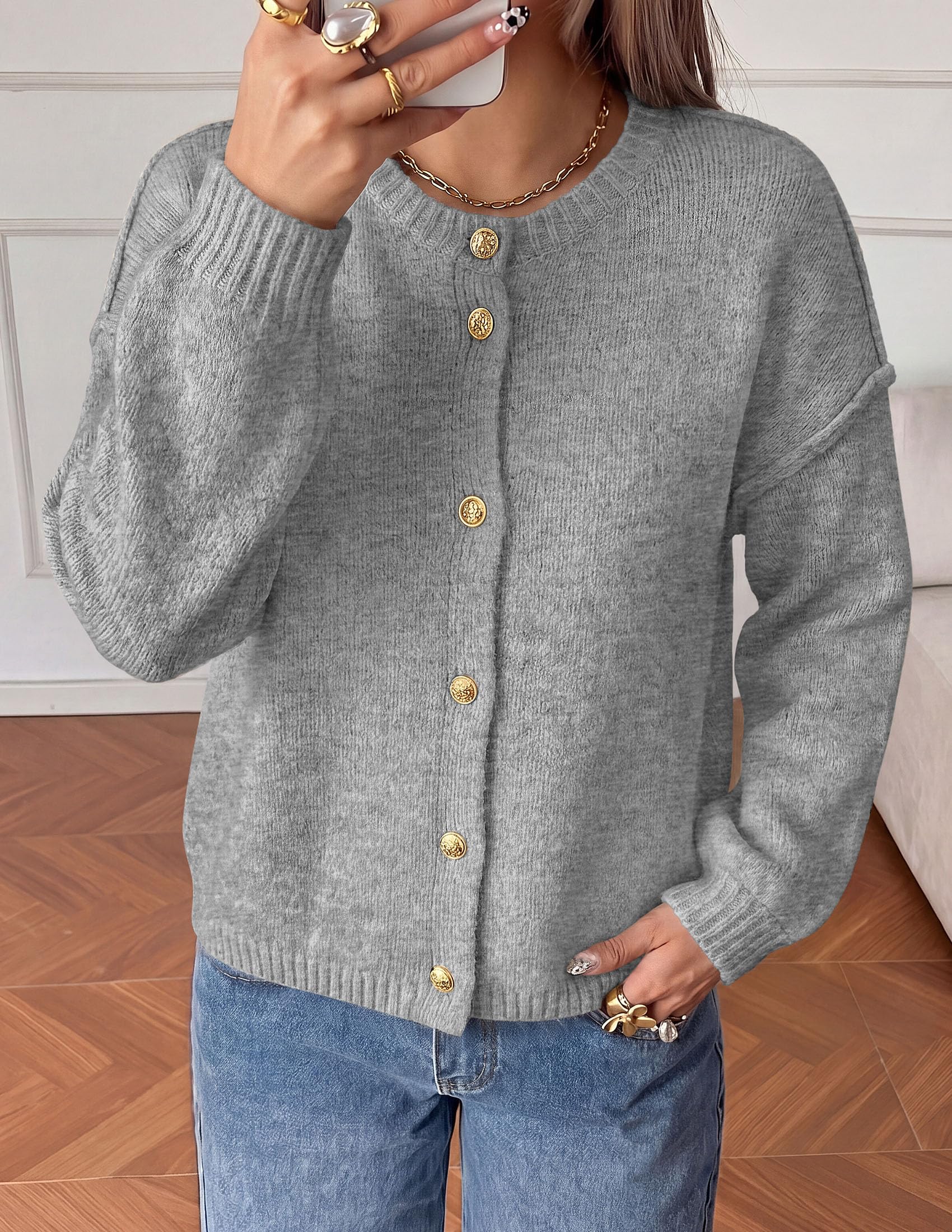 Women's Oversized Cardigan Sweaters Chunky Knit Fall Outfits