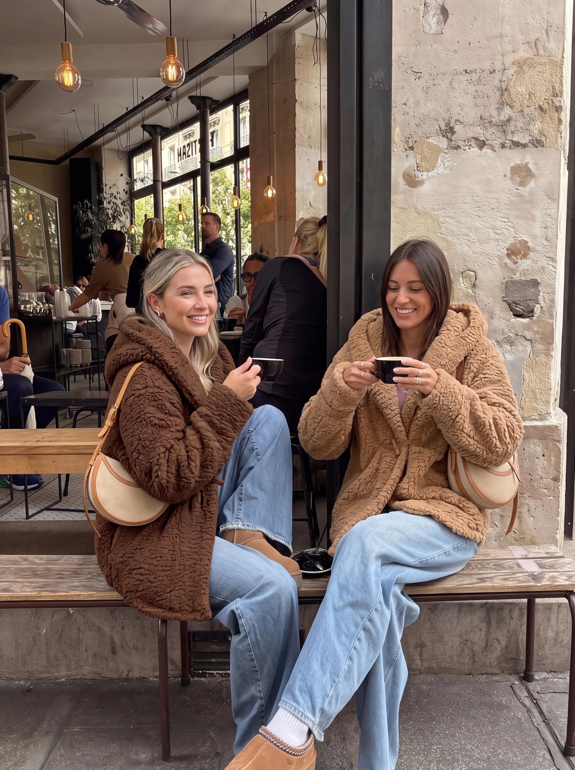 Women's Winter Warm Coats Hooded Faux Fur Sherpa Jacket